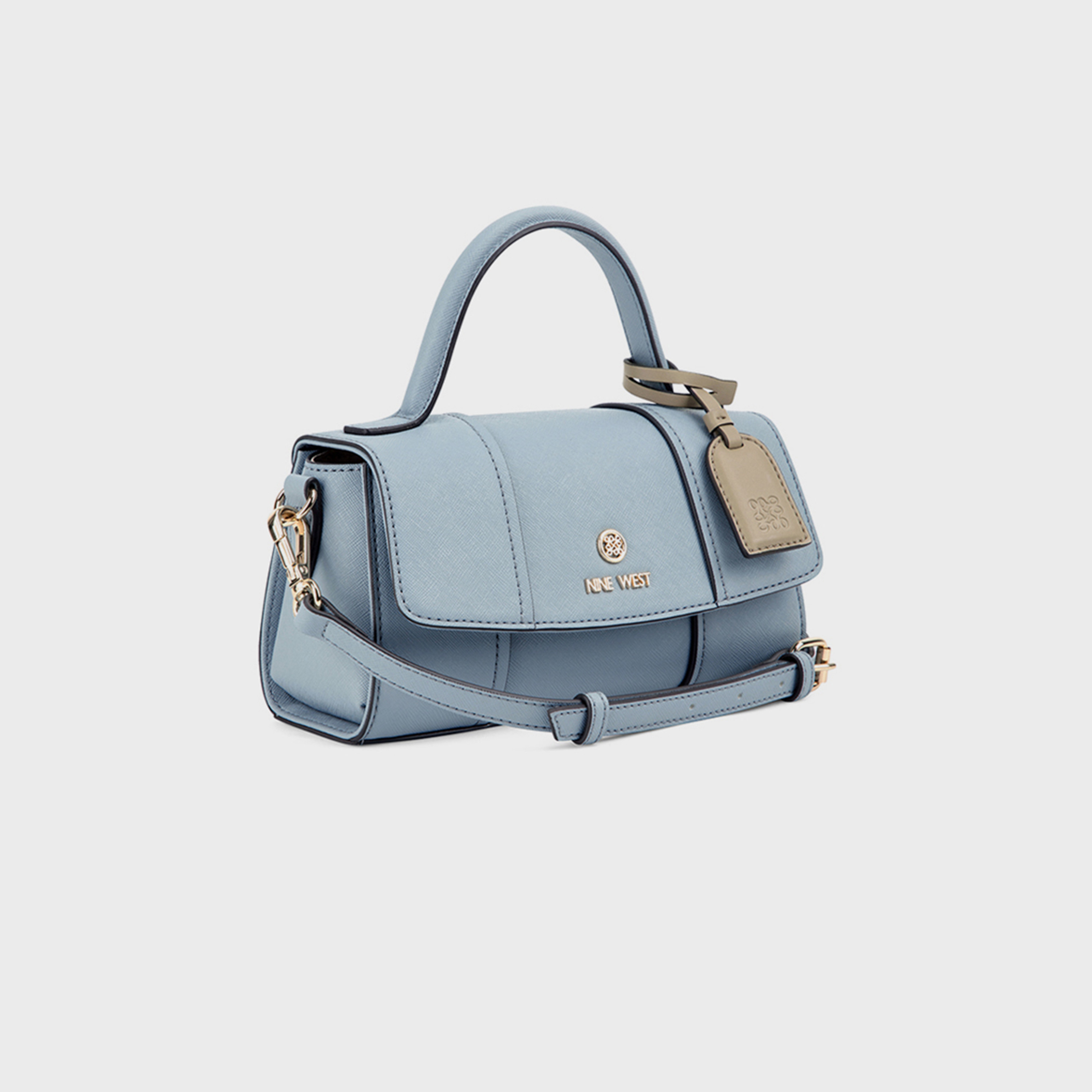 ناين ويست- شنطة كروس جرادي بمقبض علوي وإغلاق بغطاء وحزام قابل للتعديل-women-bagsandwallets-handbags-image-7