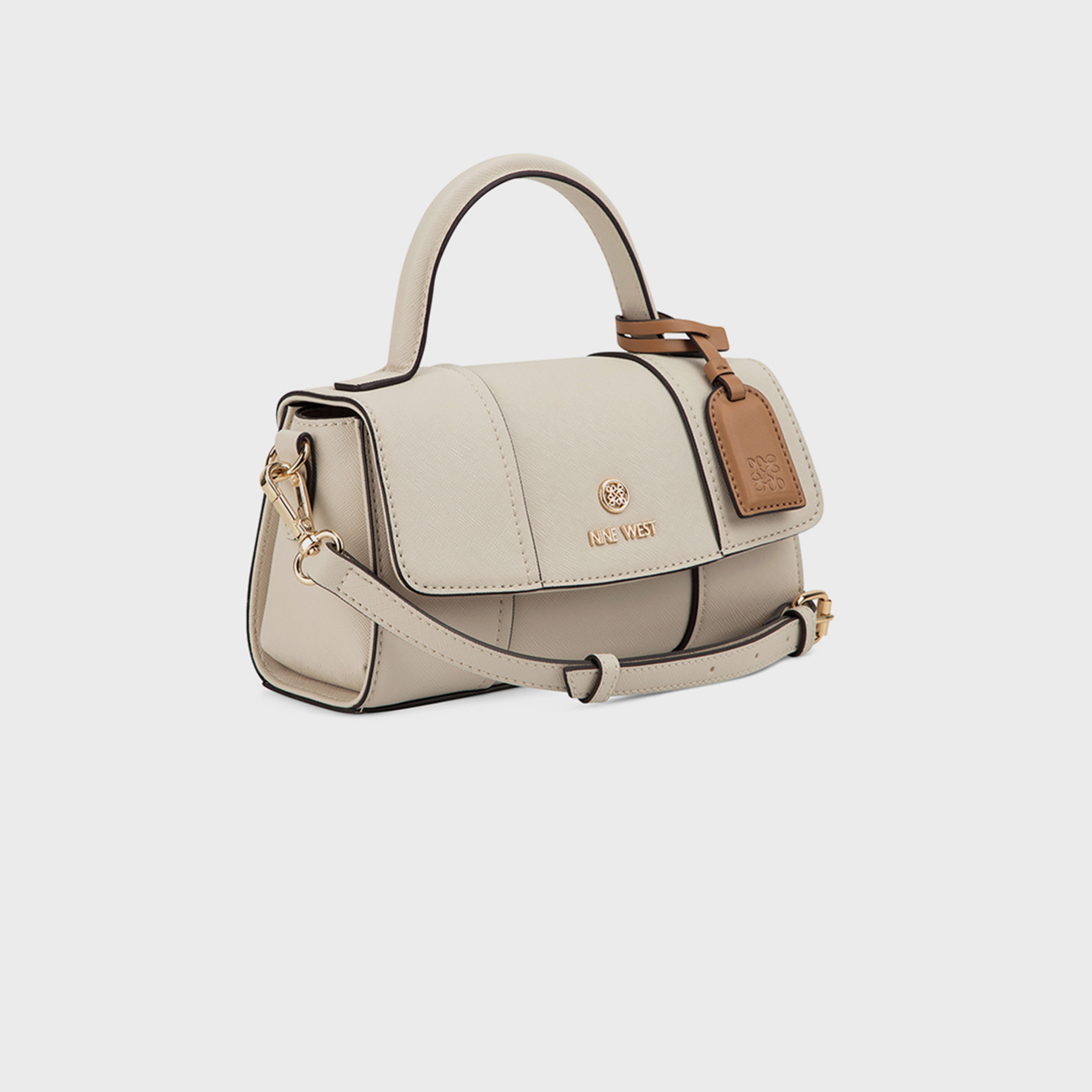 Nine West Grady Textured Top Handle Crossbody Bag with Flap Closure and Adjustable Strap-women-bagsandwallets-handbags-image-3