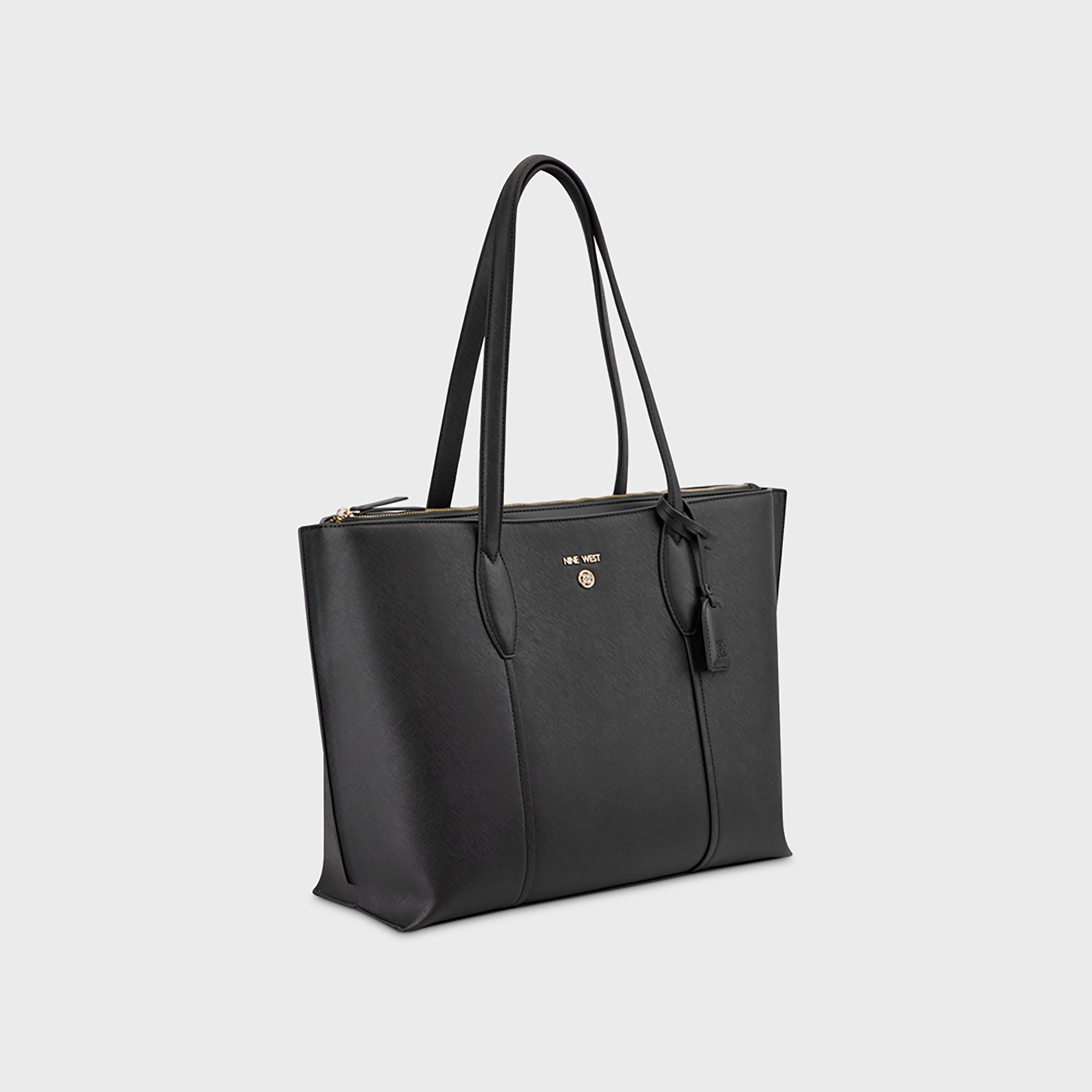 ناين ويست- شنطة يد جرادي بمقبض مزدوج وإغلاق بسحاب-women-bagsandwallets-handbags-image-5