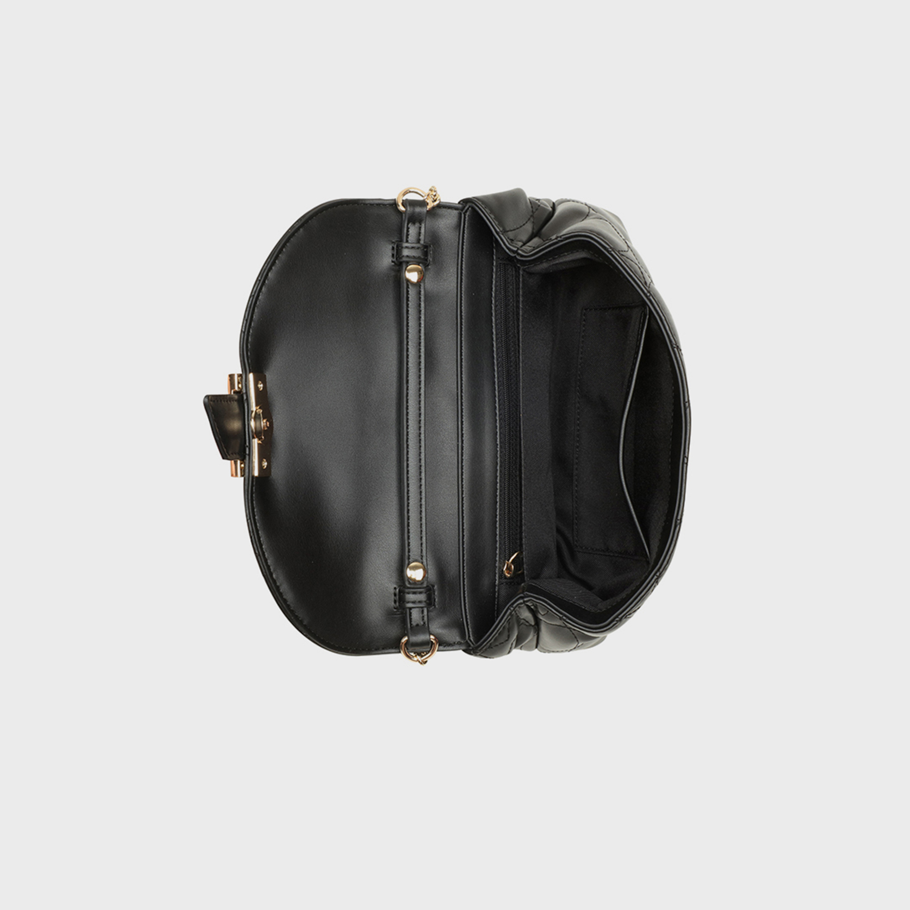 ناين ويست- شنطة كتف مبطنة جراسيلا مع قفل بغطاء وحزام سلسلة-women-bagsandwallets-handbags-image-4