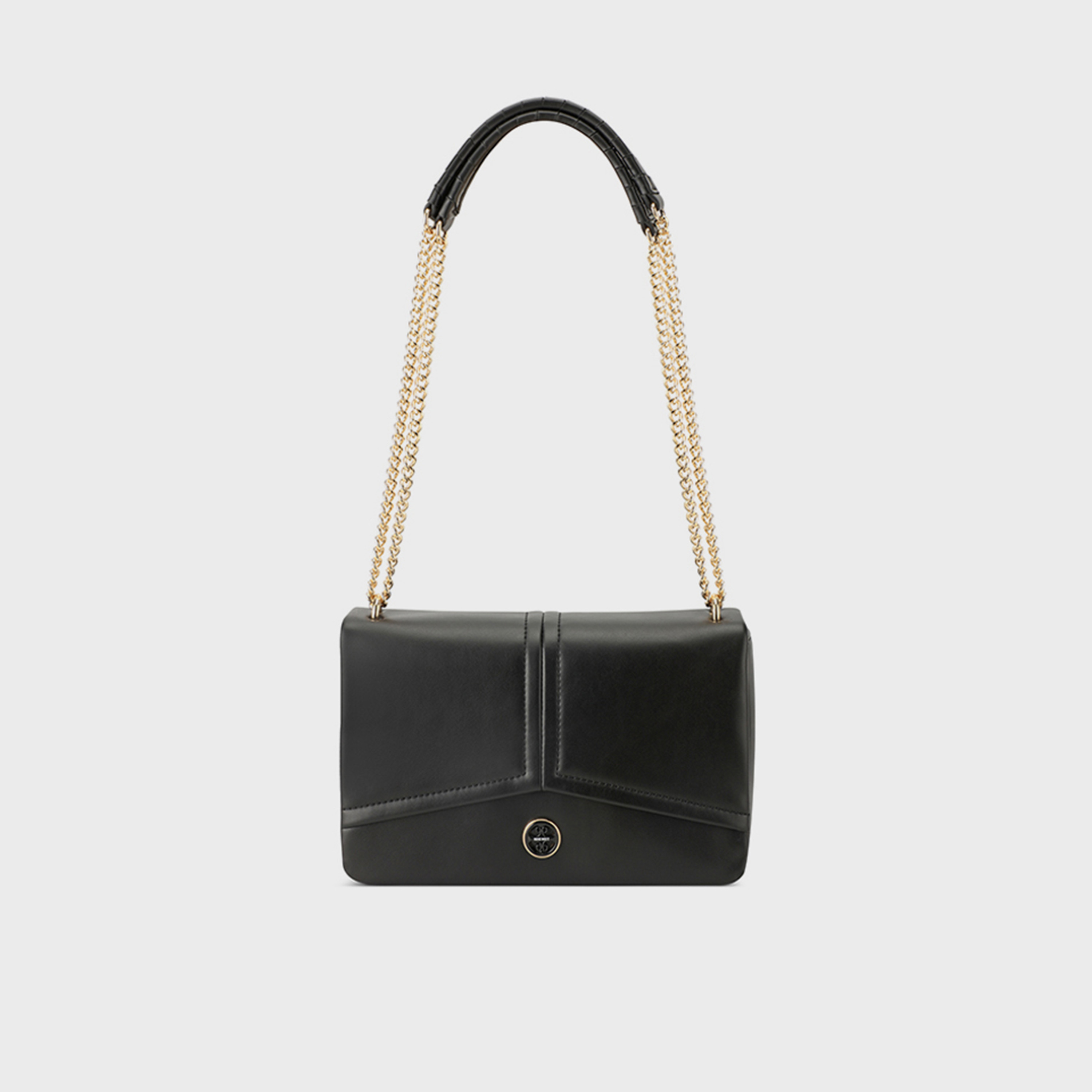 ناين ويست- شنطة كروس إرينا سادة بقفل قلاب وحزام سلسلة-women-bagsandwallets-handbags-image-1