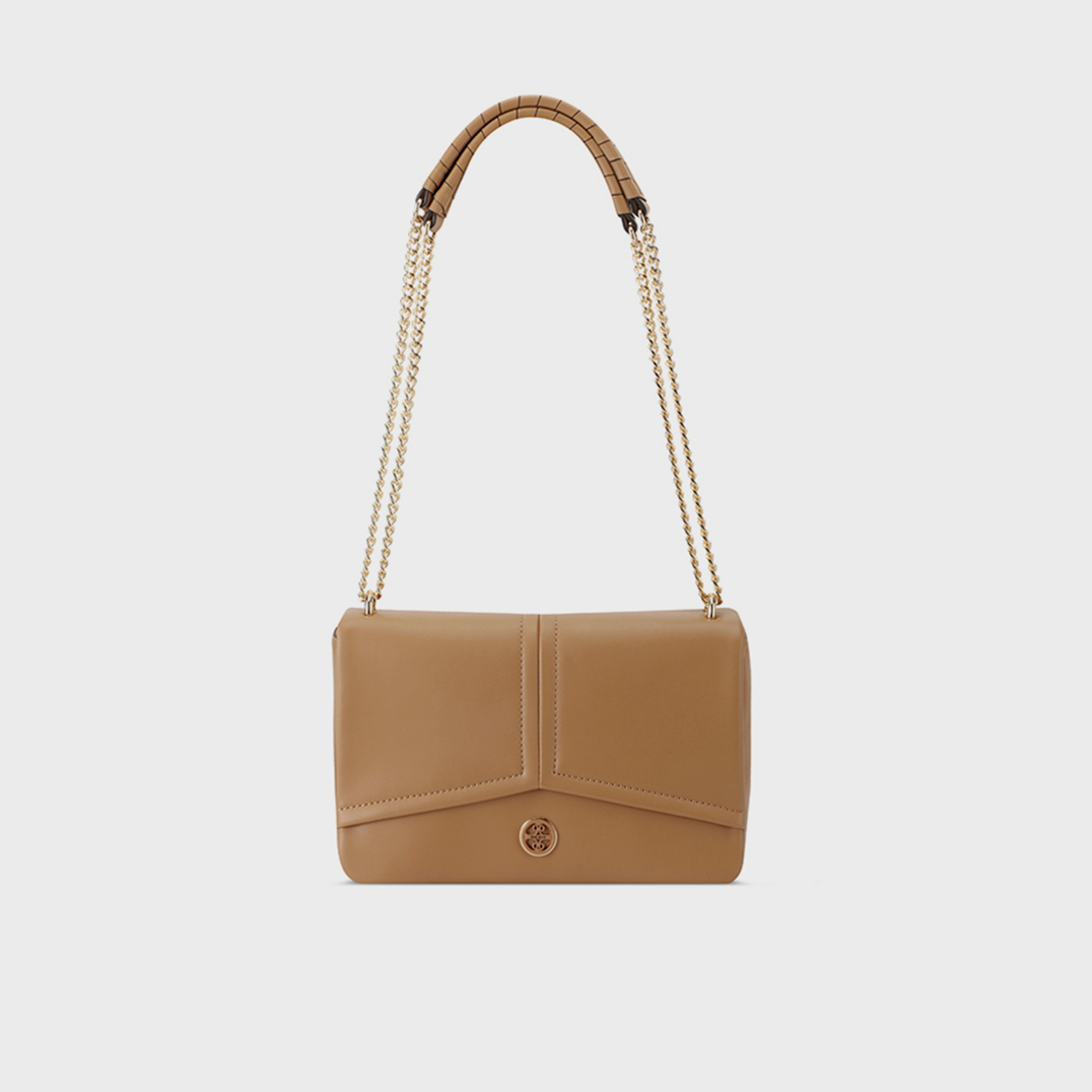 ناين ويست- شنطة كروس إرينا سادة بقفل قلاب وحزام سلسلة-women-bagsandwallets-handbags-image-1