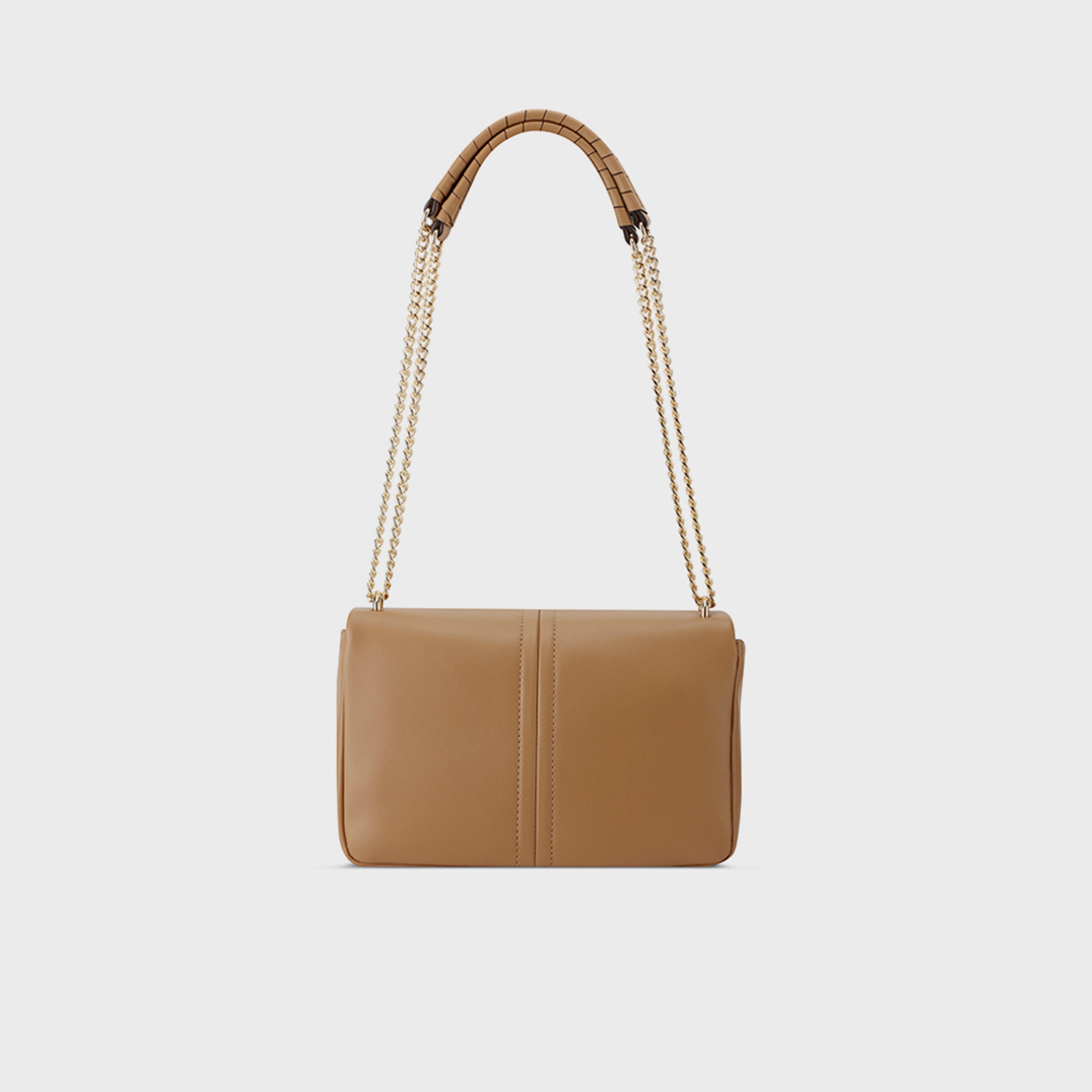 ناين ويست- شنطة كروس إرينا سادة بقفل قلاب وحزام سلسلة-women-bagsandwallets-handbags-image-2