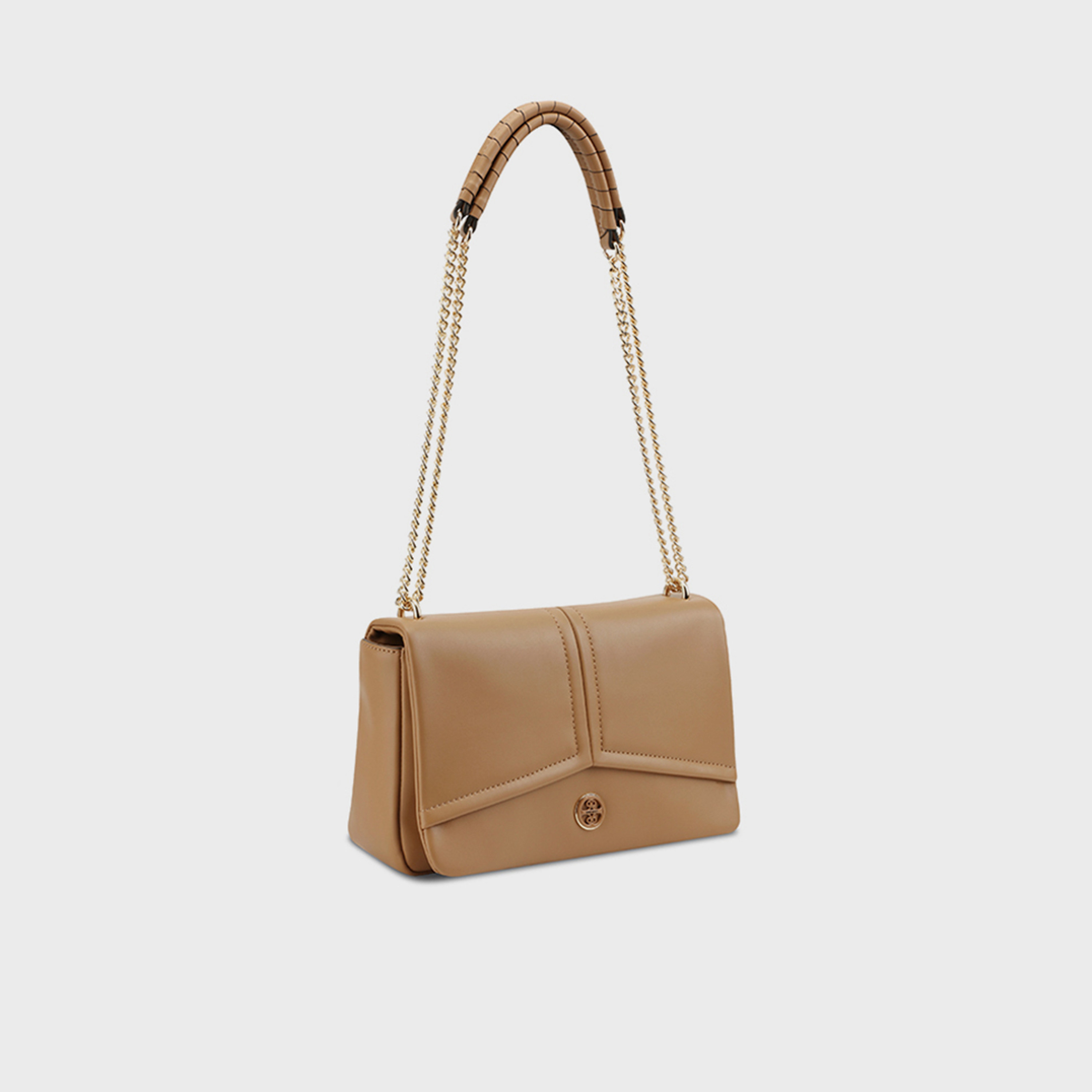 ناين ويست- شنطة كروس إرينا سادة بقفل قلاب وحزام سلسلة-women-bagsandwallets-handbags-image-3