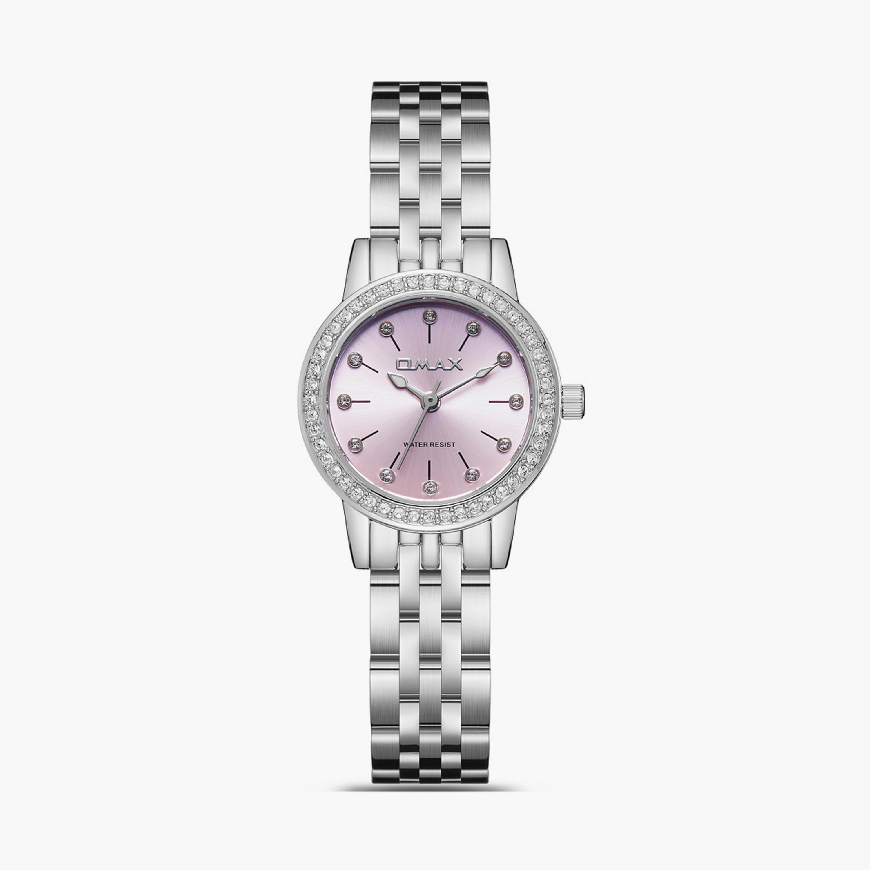 Omax Women's 26MM Silver Analog Metal Strap Watch | SQ-BS006PU3S-women-watchesandjewellery-watches-image-1