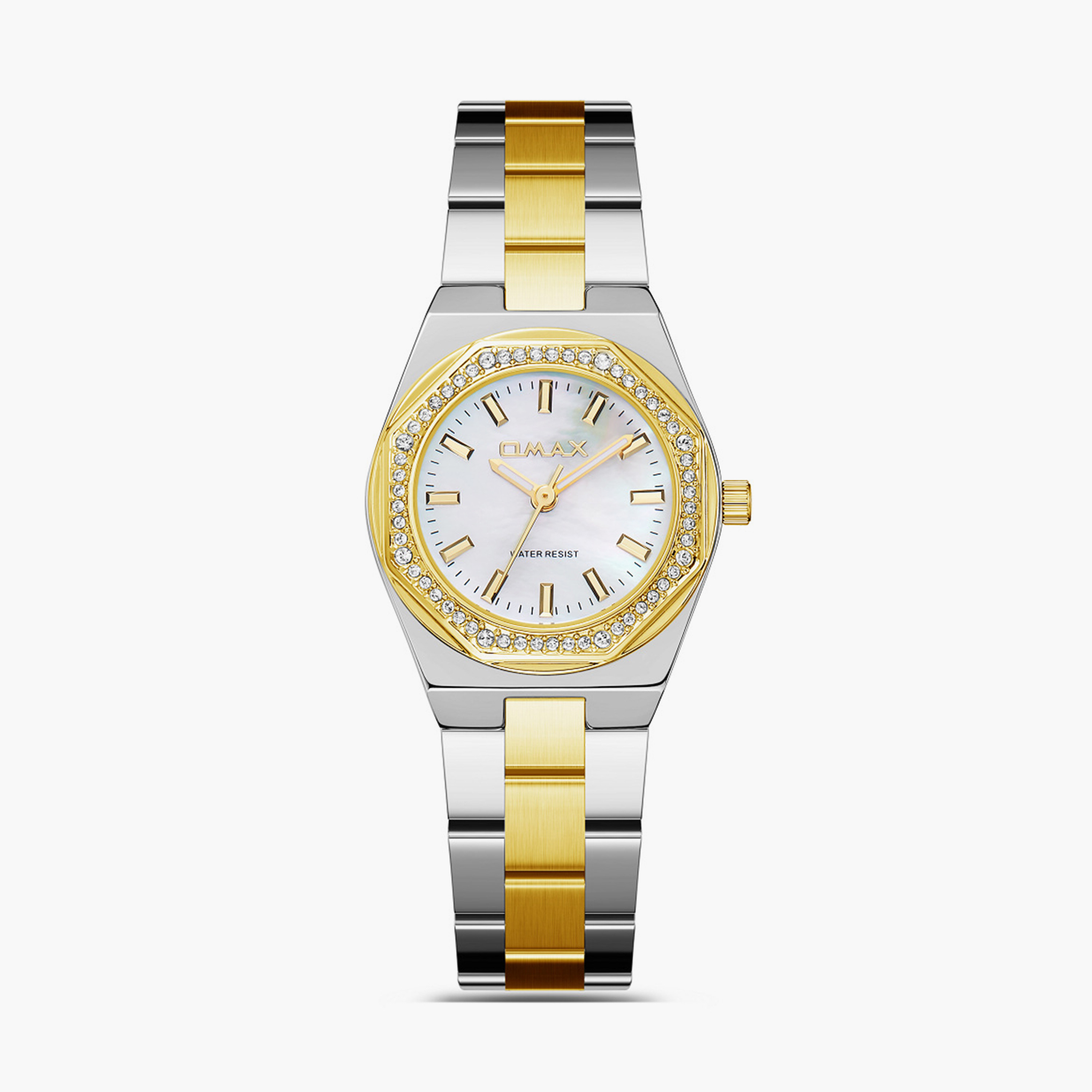 Omax Women's 28MM Dual Tone Analog Metal Strap Watch | SQ-BS008T3II-women-watchesandjewellery-watches-image-1