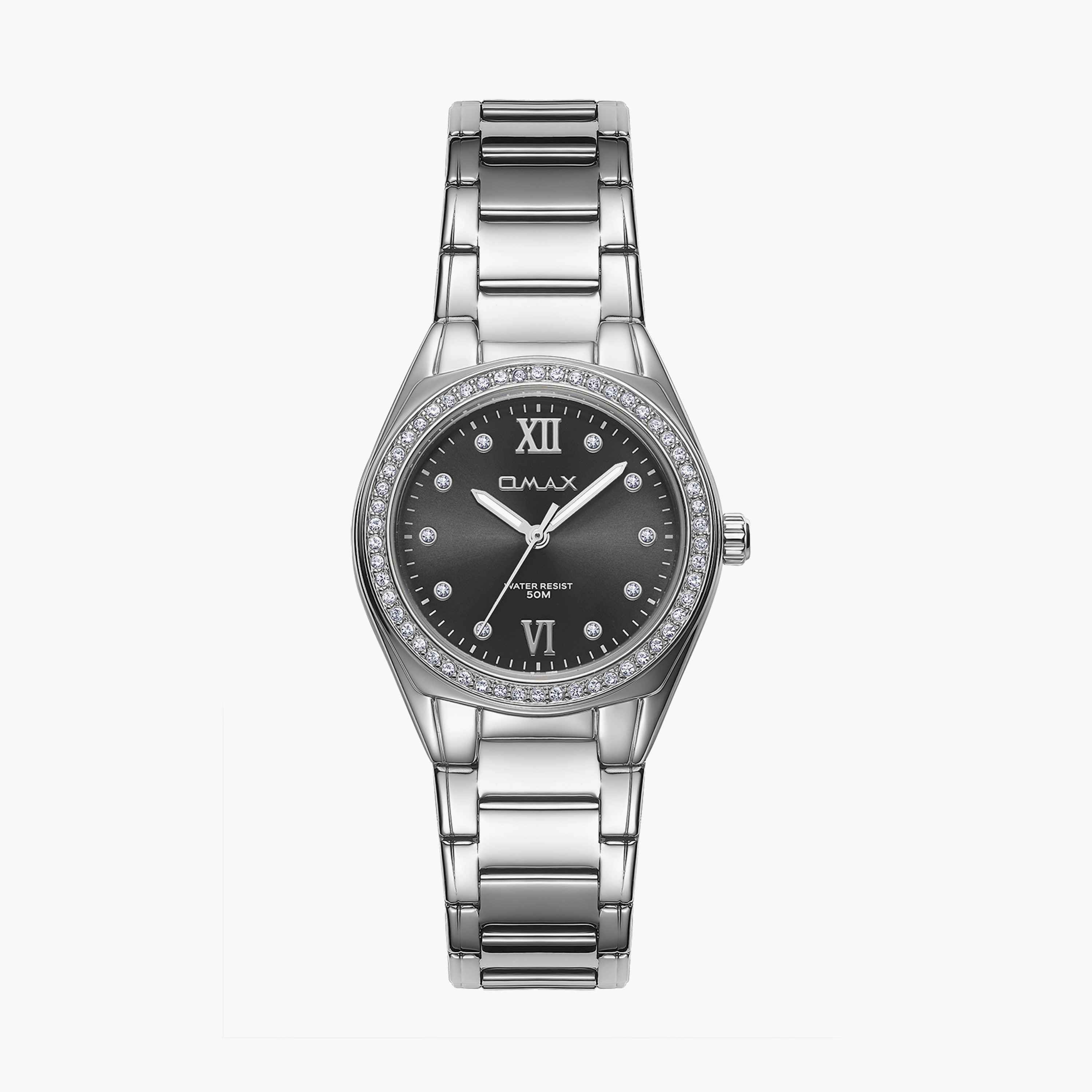 Omax Women's 36MM Silver Analog Metal Strap Watch | 00JAS016I002-women-watchesandjewellery-watches-image-1