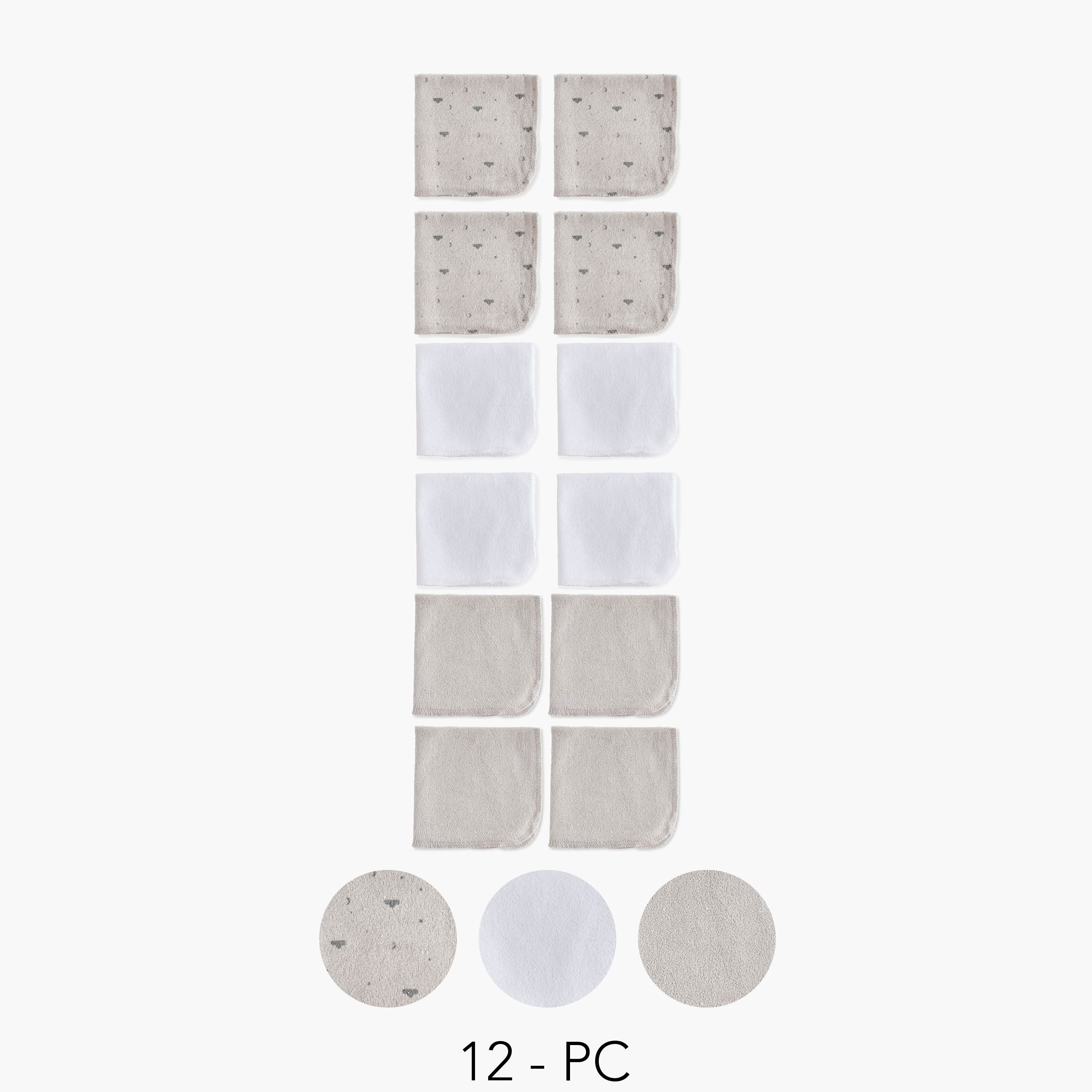 Juniors Assorted Wash Cloth - Set of 12-baby-bathandcare-towels-image-1