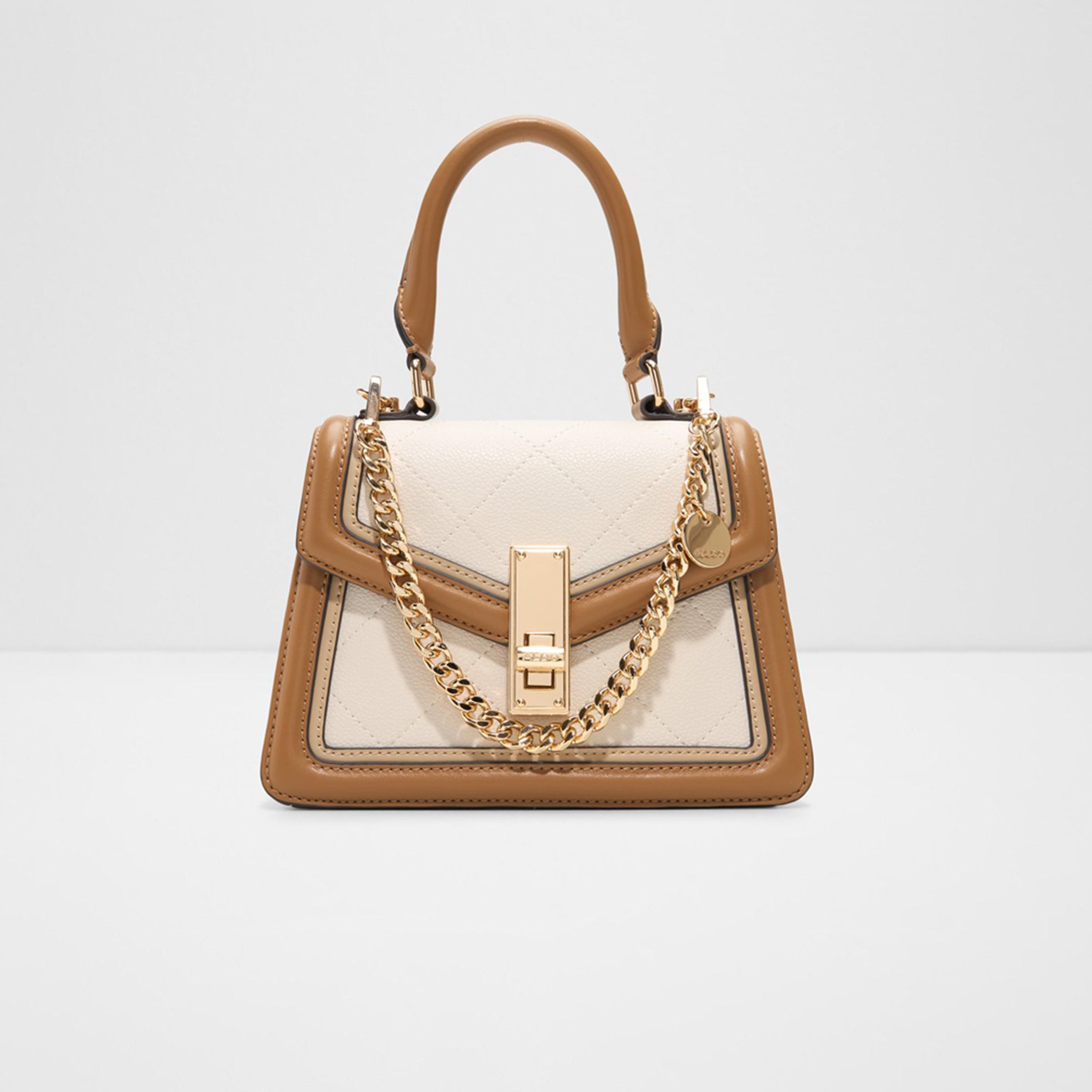 Aldo Emaline Monogram Top Handle Shoulder Bag with Twist Lock Closure and Chain Strap-women-bagsandwallets-handbags-image-1