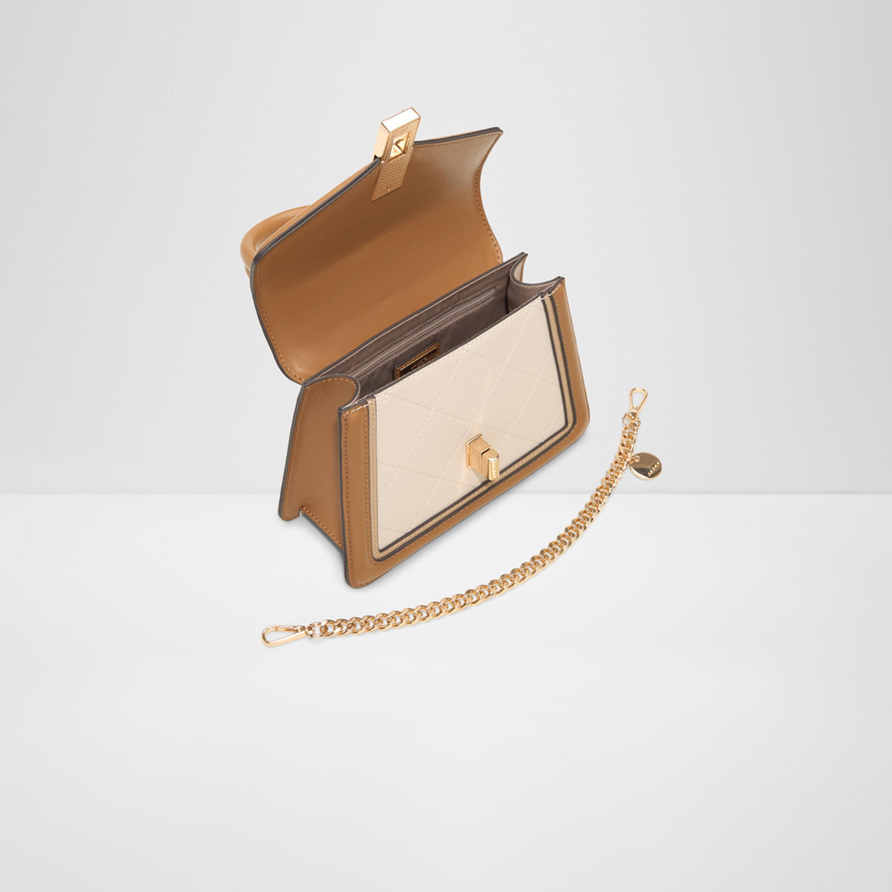 Aldo Emaline Monogram Top Handle Shoulder Bag with Twist Lock Closure and Chain Strap-women-bagsandwallets-handbags-image-3