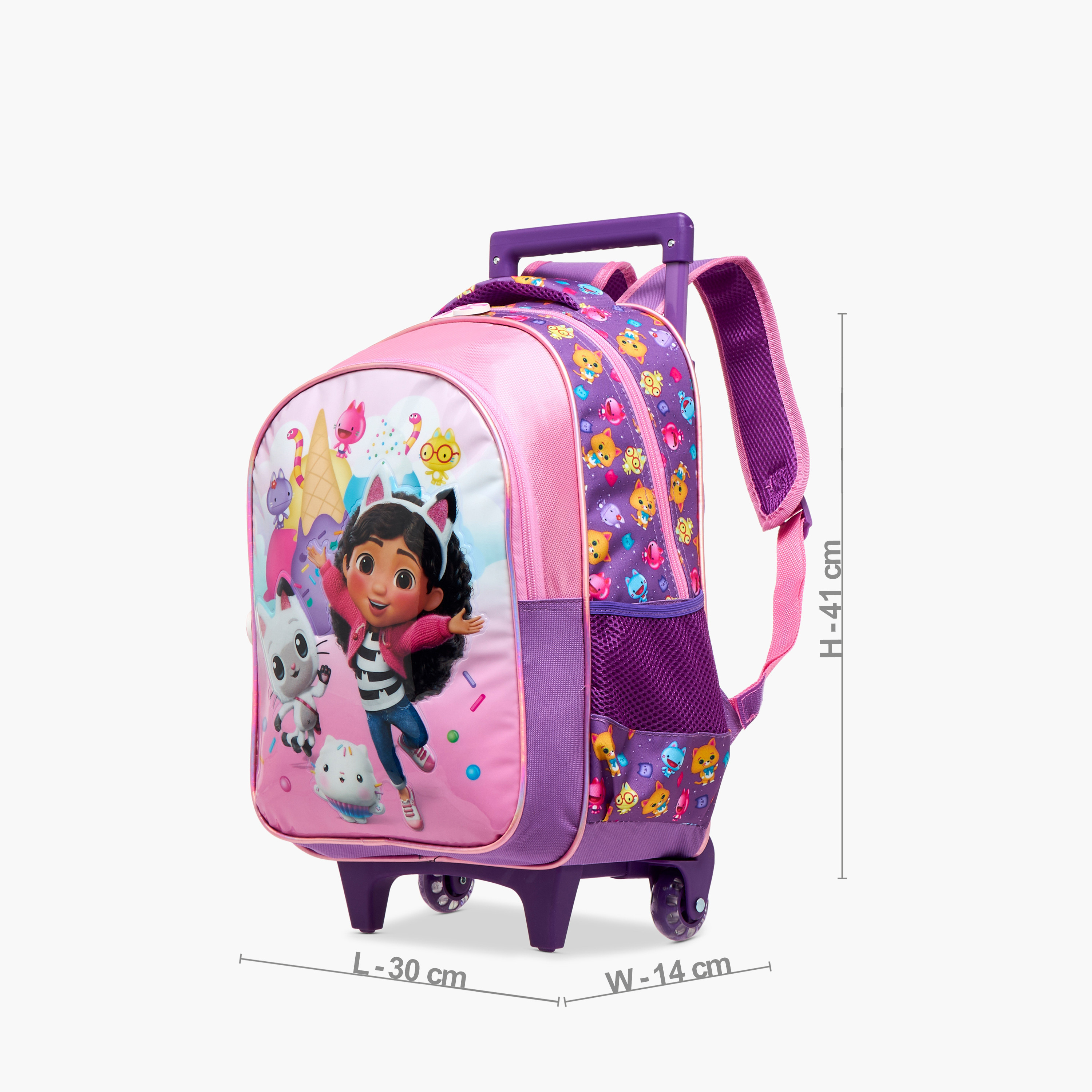 Universal Studios 5-Piece Gabby's Doll House Print Trolley Backpack Set - 16 inches-school-bagsandbackpacks-trolleybags-image-3