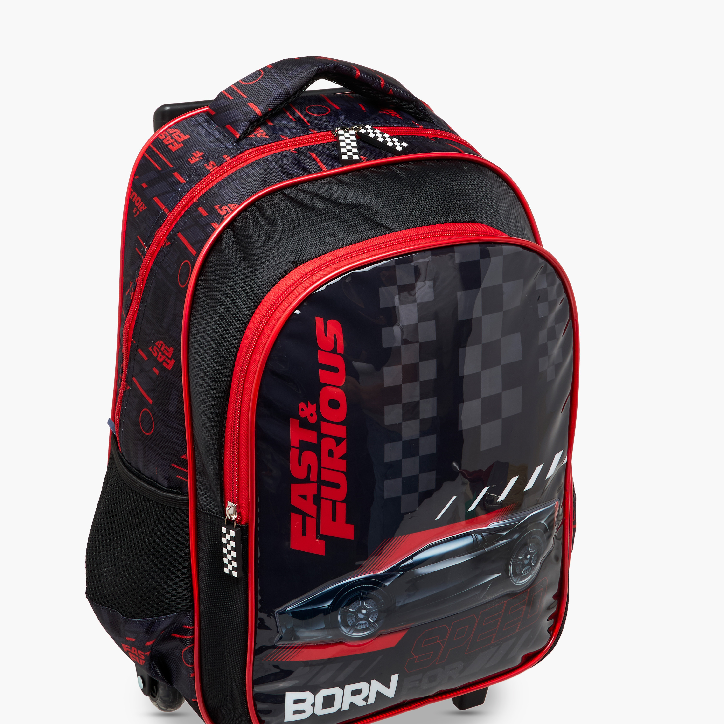 Fast and Furious Print 5-Piece Trolley Backpack Set - 16 inches-school-bagsandbackpacks-trolleybags-image-17