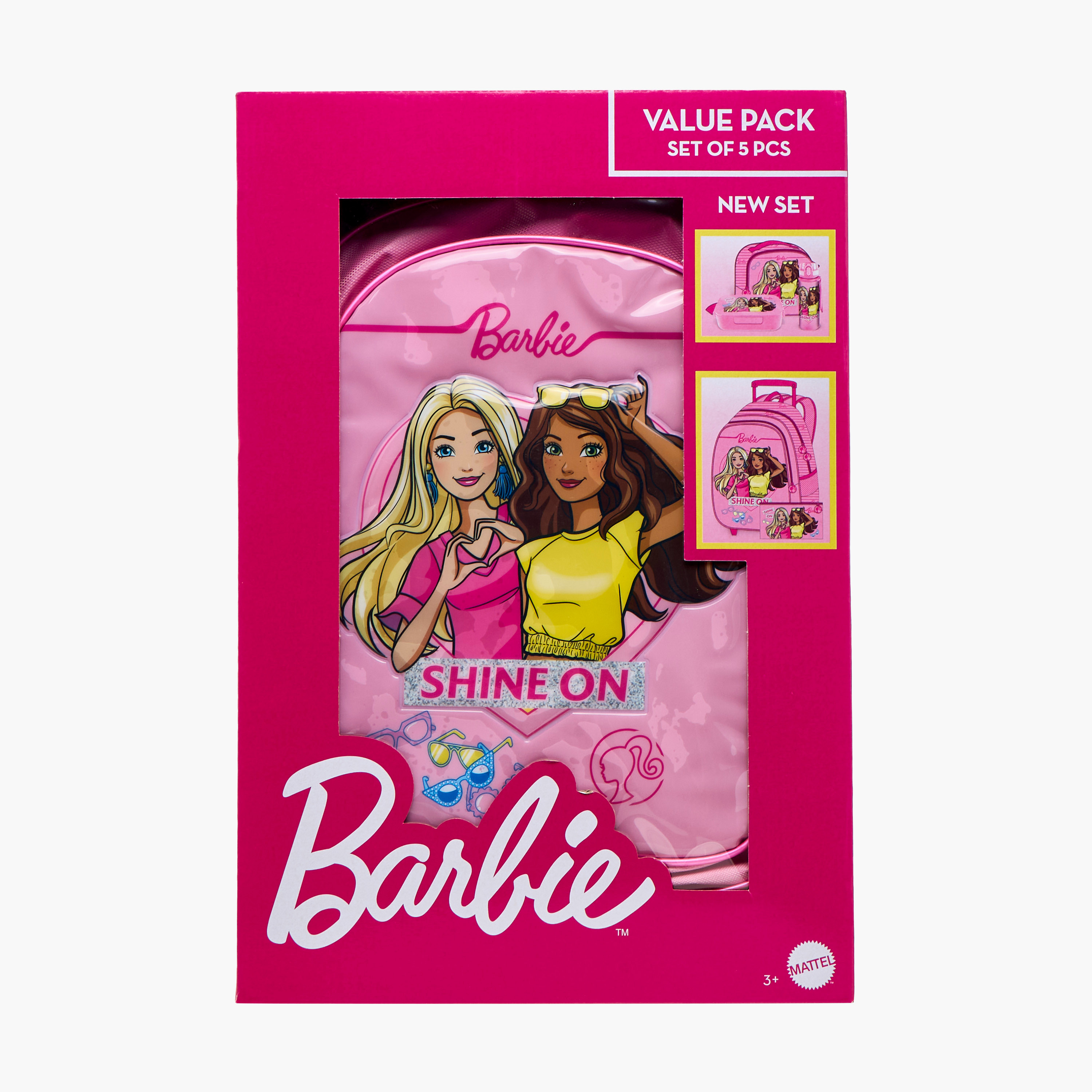 Barbie 5-Piece Printed Trolley Backpack Set - 18 inches-school-bagsandbackpacks-trolleybags-image-26