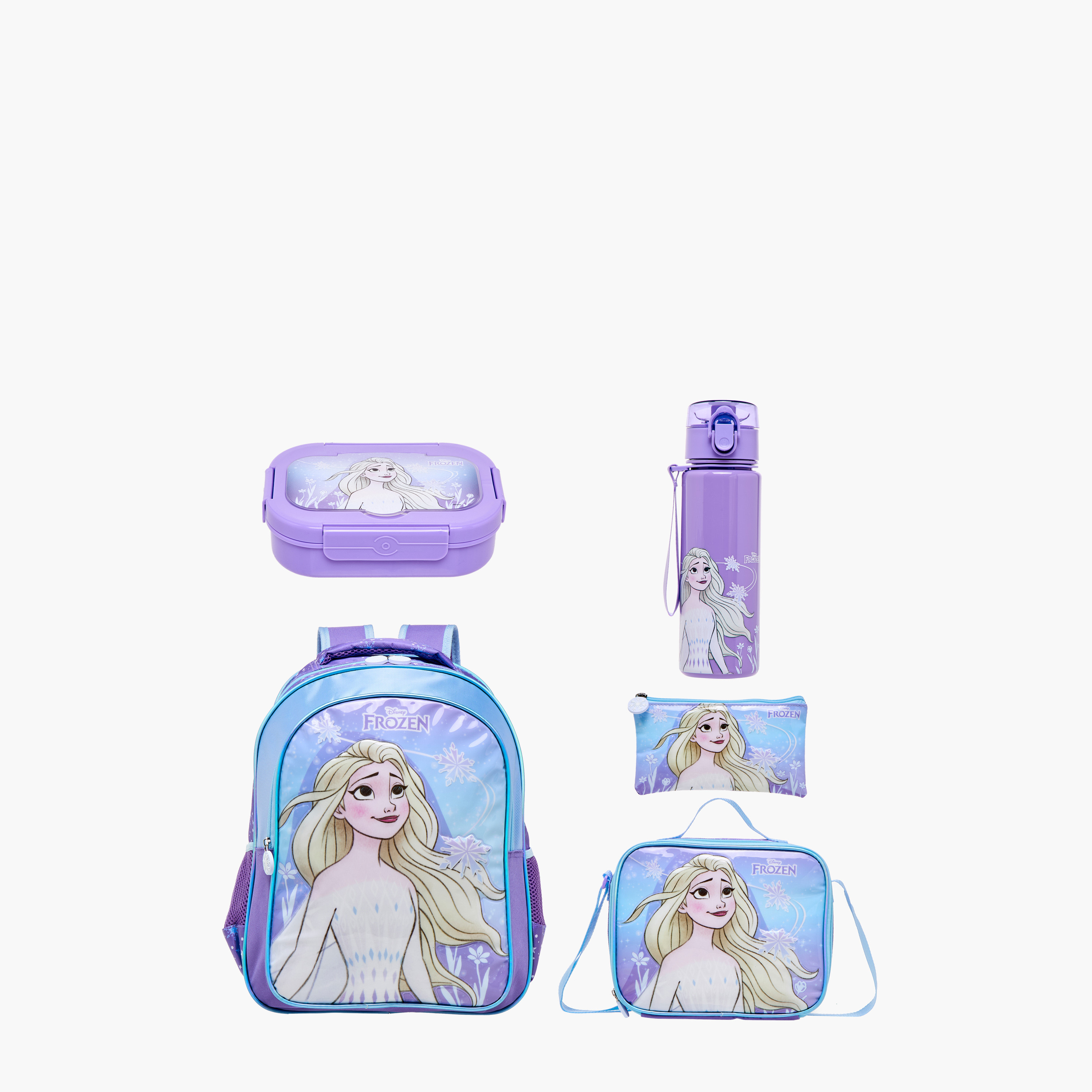 Disney Frozen Print 5-Piece Backpack Set-school-bagsandbackpacks-sets-image-1