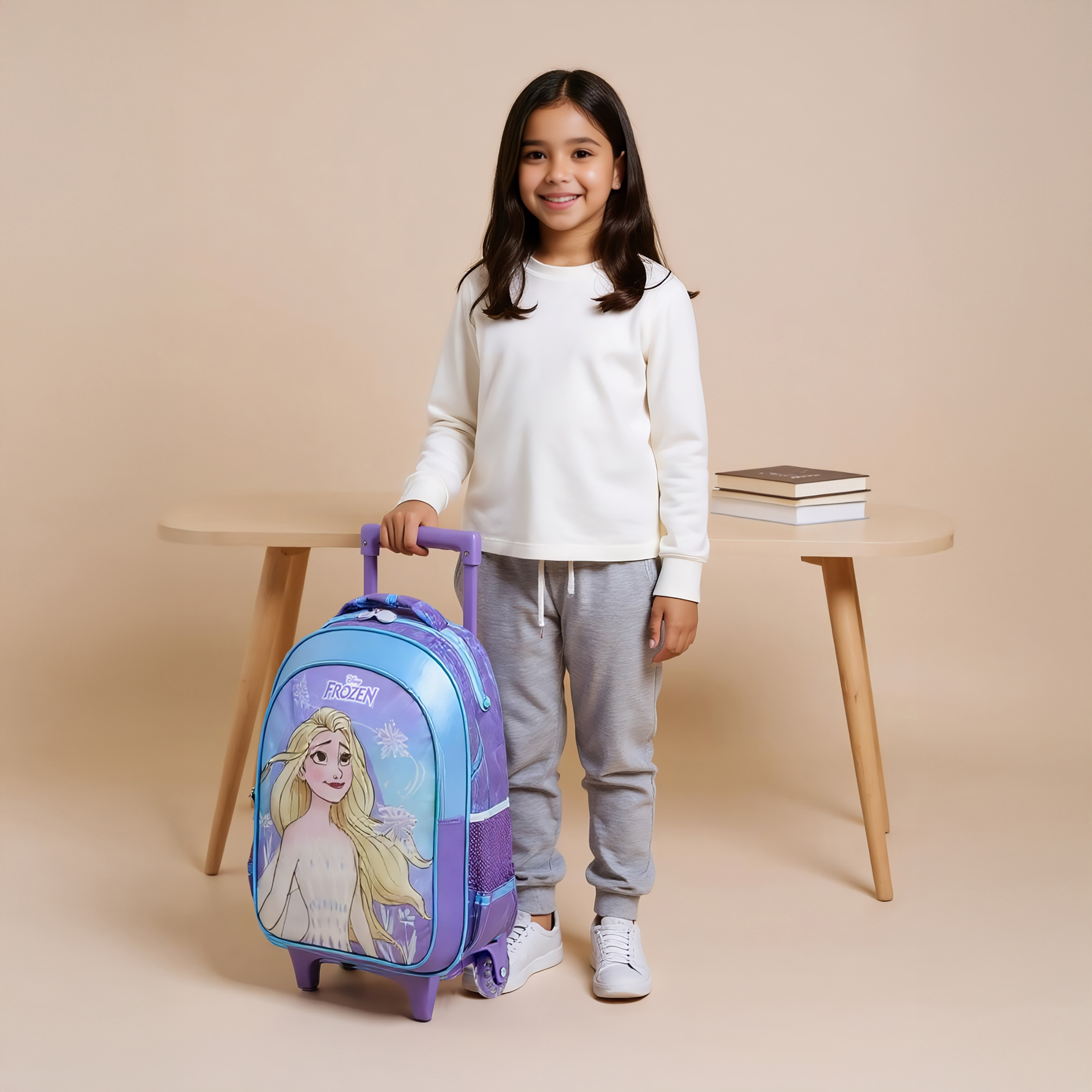 Disney Frozen Print 5-Piece Trolley Backpack Set - 16 inches-school-bagsandbackpacks-trolleybags-image-3