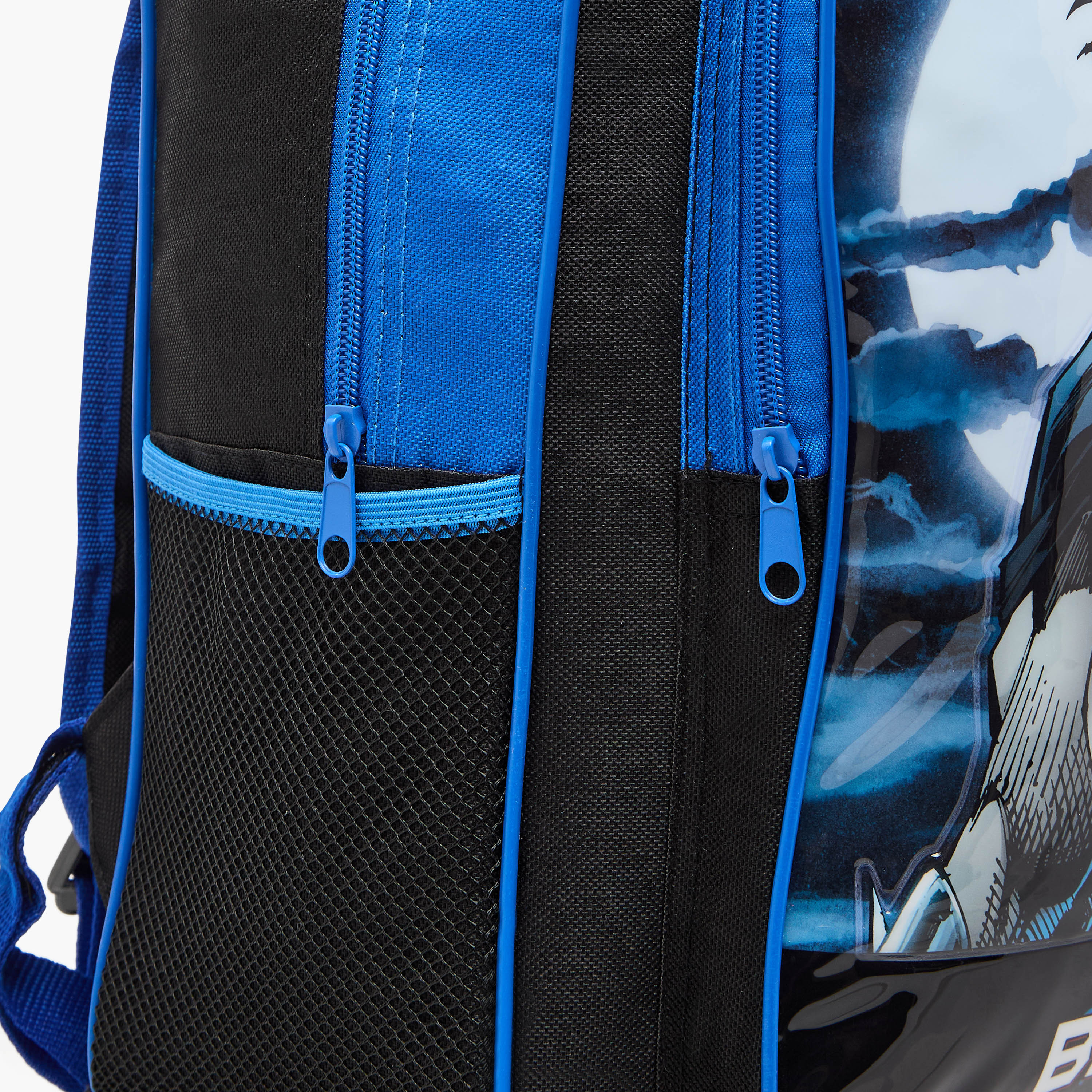 طقم شنطة ترولي مدرسية 5 قطع للأولاد 5-8 سنوات مع شنطة غداء ومقلمة بتصميم باتمان من وارنر براذرز-school-bagsandbackpacks-trolleybags-image-1