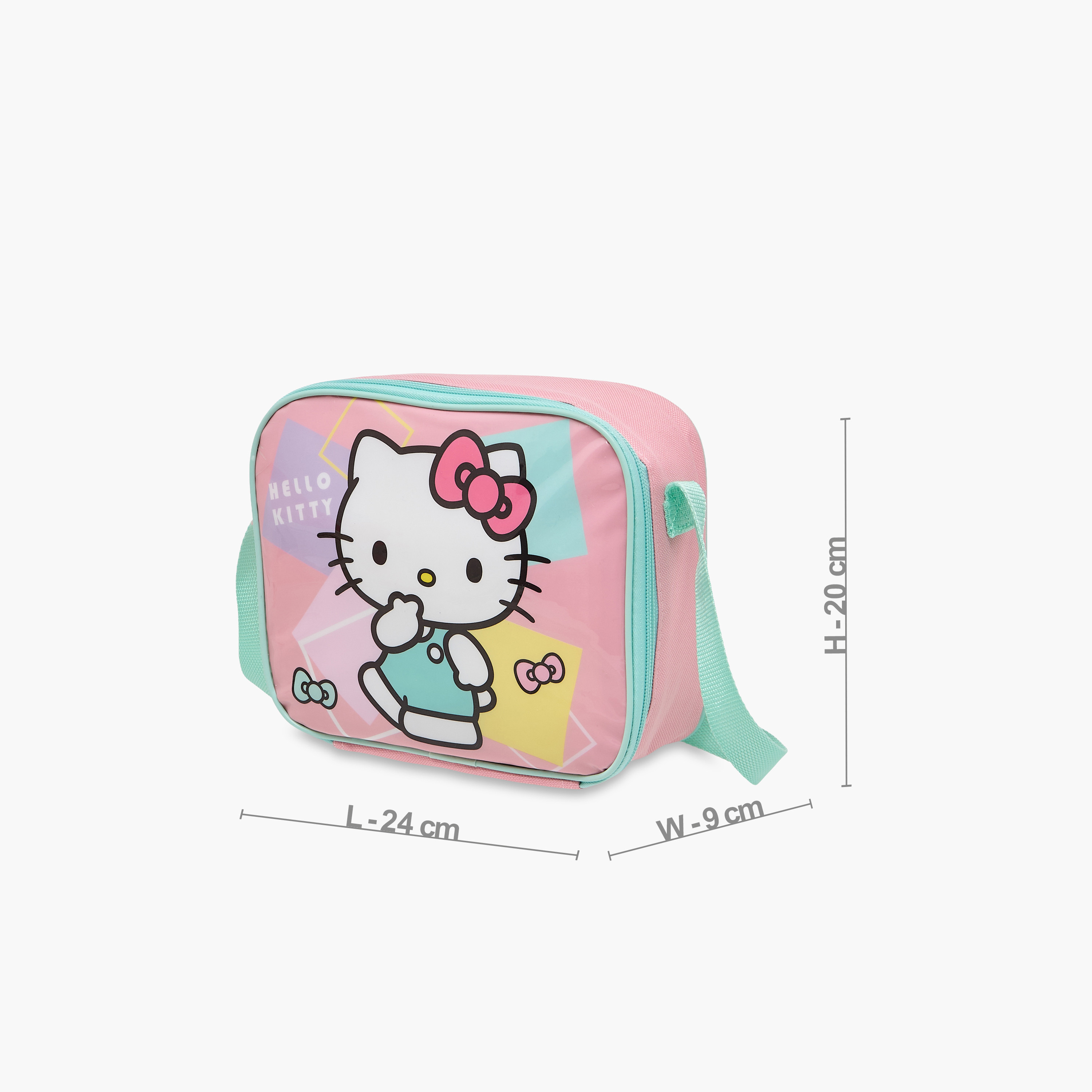 طقم شنطة ترولي مدرسية 5 قطع للبنات 5-8 سنوات مع شنطة غداء ومقلمة بتصميم هالو كيتي -school-bagsandbackpacks-trolleybags-image-19