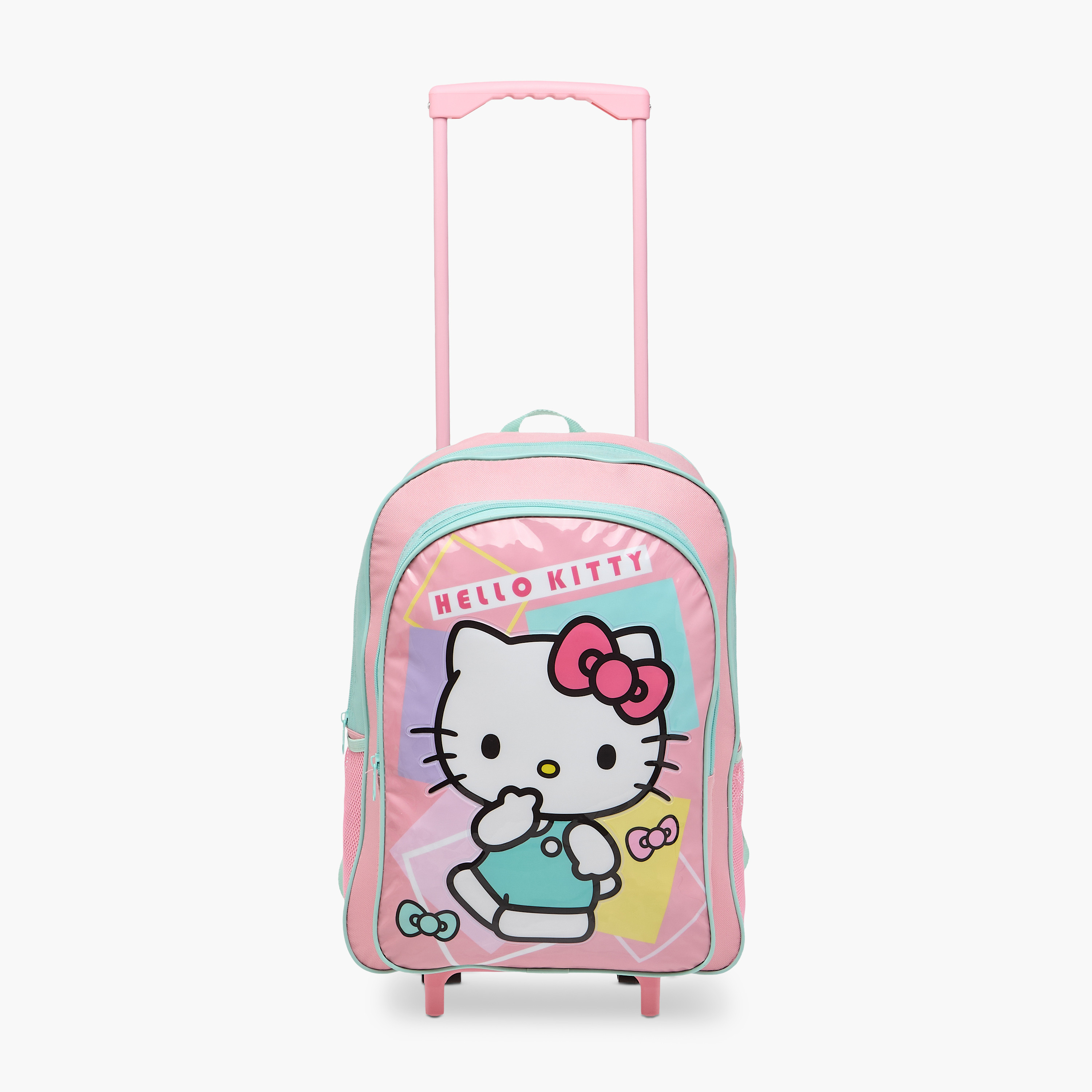 طقم شنطة ترولي مدرسية 5 قطع للبنات 5-8 سنوات مع شنطة غداء ومقلمة بتصميم هالو كيتي -school-bagsandbackpacks-trolleybags-image-11