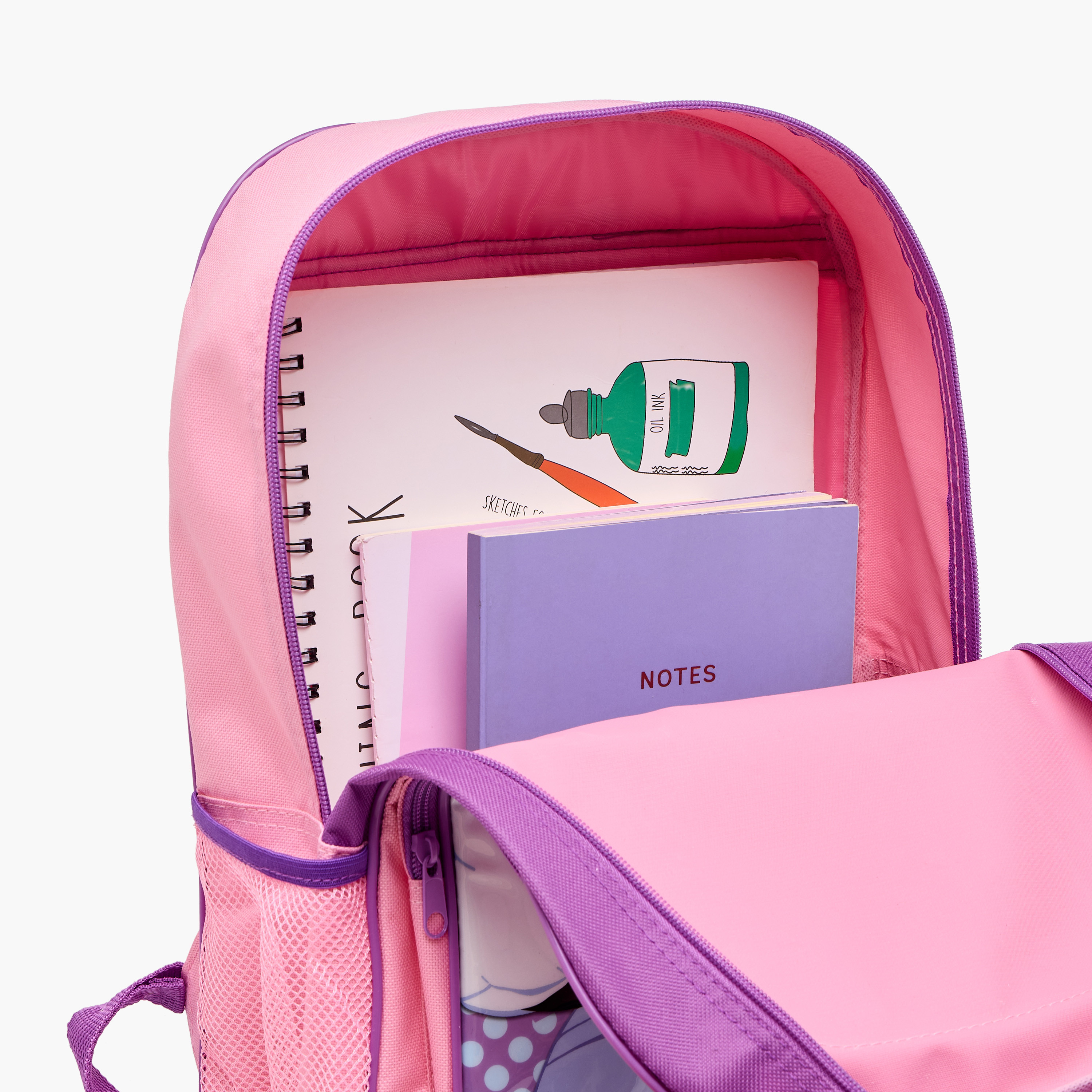 طقم شنطة ظهر مدرسية 5 قطع للبنات 5-8 سنوات مع شنطة غداء ومقلمة بتصميم ميني من ديزني-school-bagsandbackpacks-backpacks-image-11