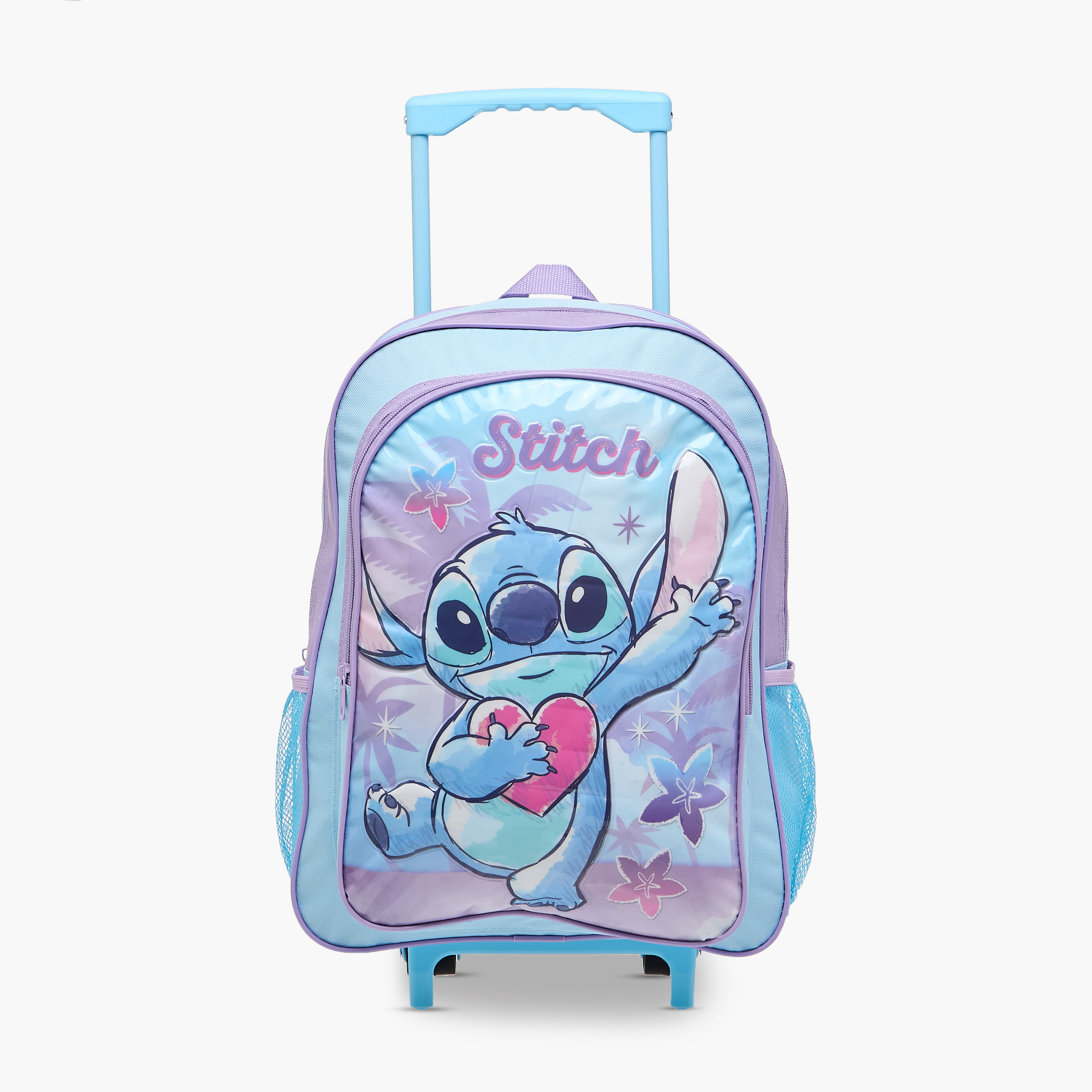 طقم شنطة ترولي مدرسية 5 قطع للبنات 5-8 سنوات مع شنطة غداء ومقلمة بتصميم ستيتش من ديزني-school-bagsandbackpacks-trolleybags-image-8