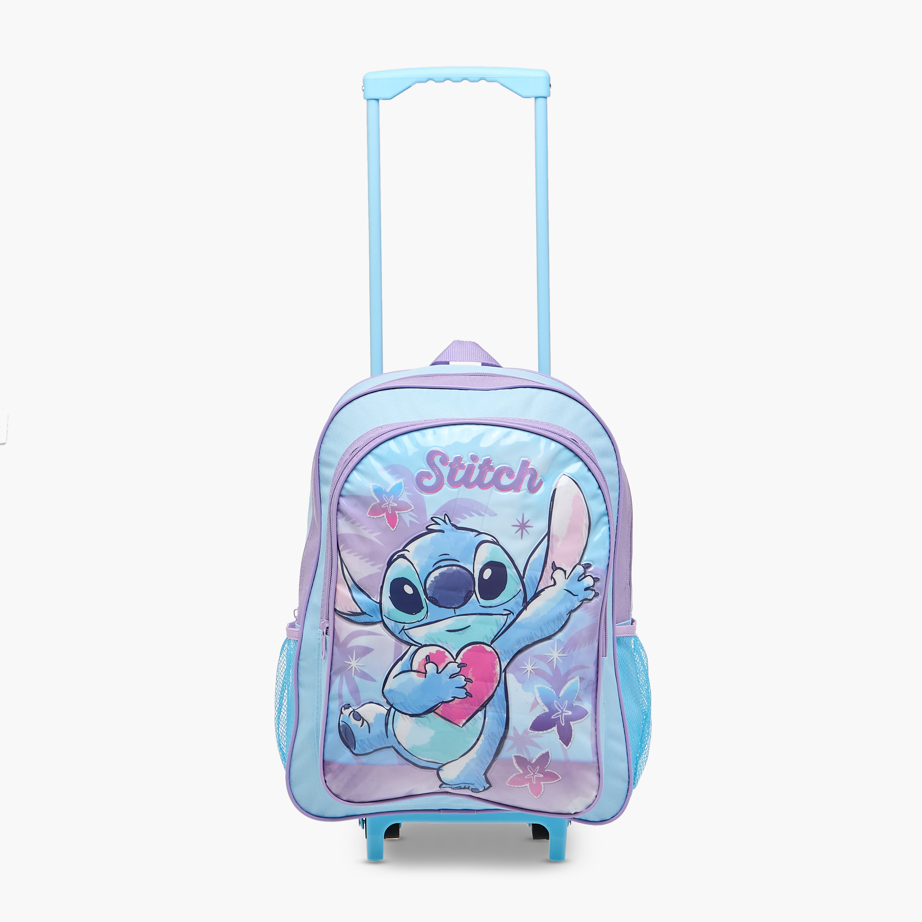طقم شنطة ترولي مدرسية 5 قطع للبنات 5-8 سنوات مع شنطة غداء ومقلمة بتصميم ستيتش من ديزني-school-bagsandbackpacks-trolleybags-image-2