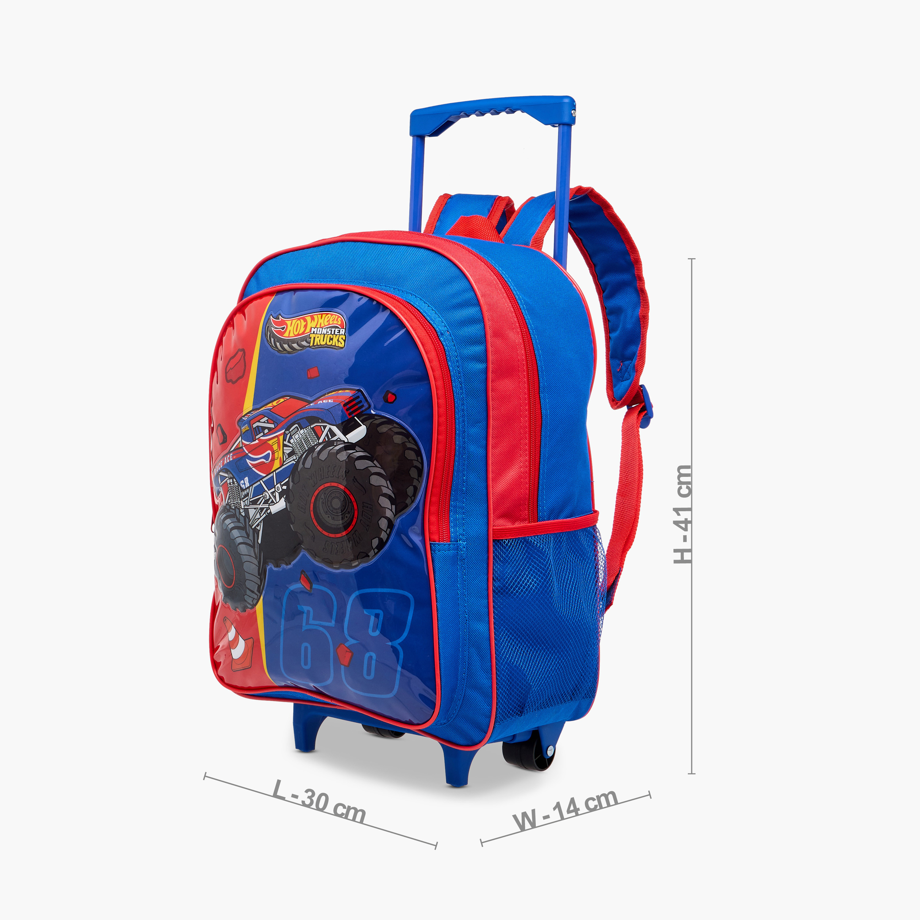 طقم شنطة ترولي مدرسية 5 قطع للأولاد 5-8 سنوات مع شنطة غداء ومقلمة بتصميم هوت ويلز من ماتيل-school-bagsandbackpacks-trolleybags-image-7