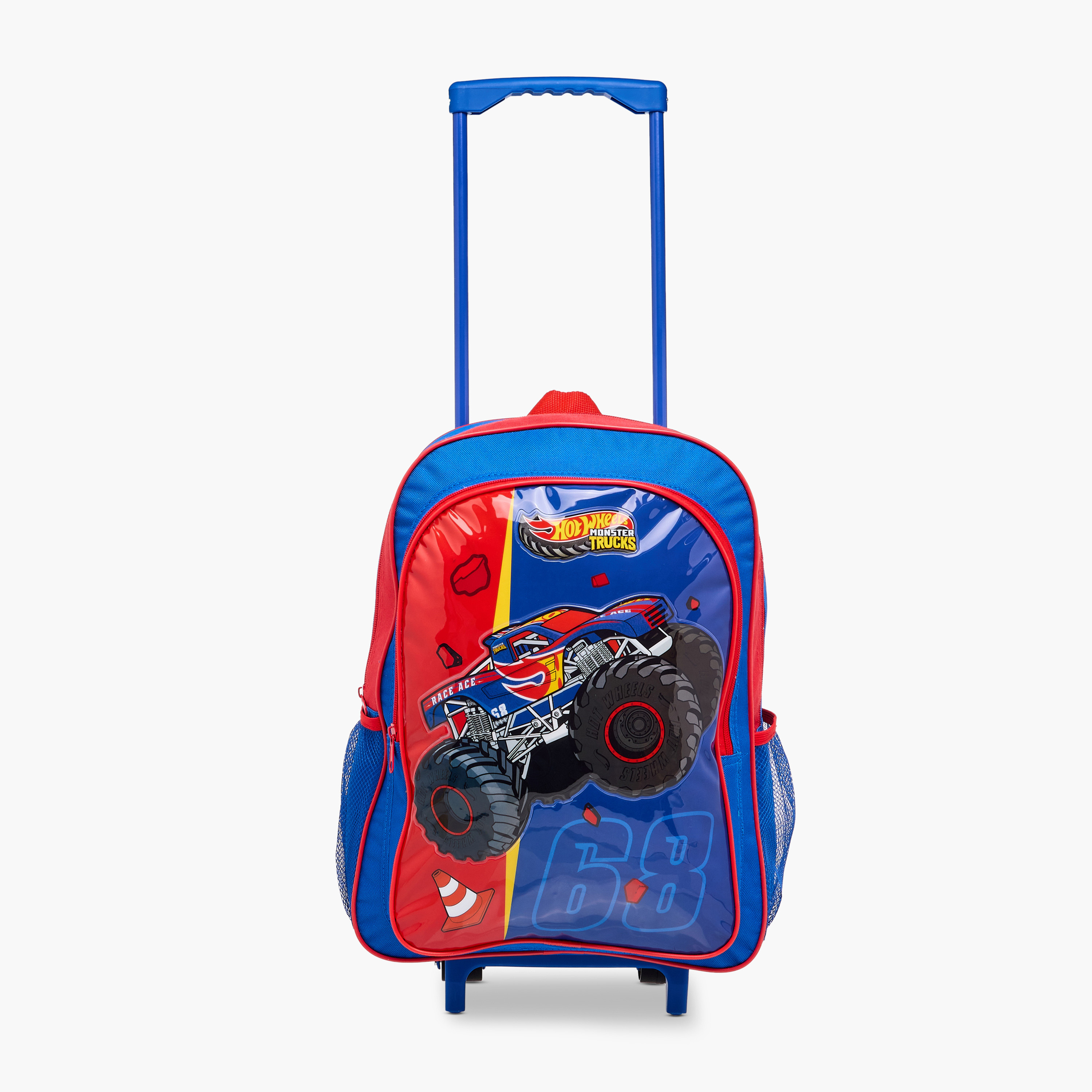 طقم شنطة ترولي مدرسية 5 قطع للأولاد 5-8 سنوات مع شنطة غداء ومقلمة بتصميم هوت ويلز من ماتيل-school-bagsandbackpacks-trolleybags-image-2