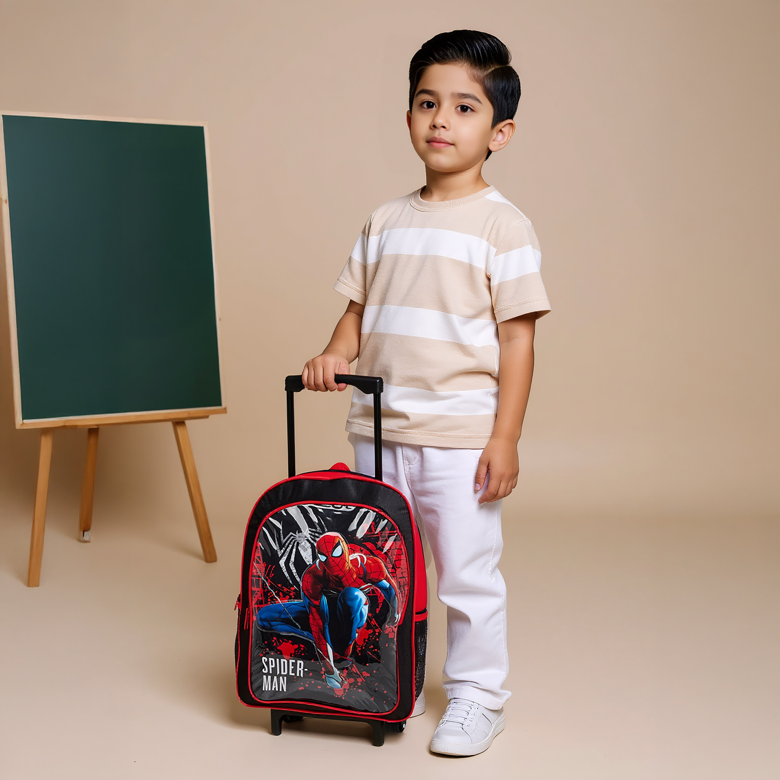 Marvel Spider-Man 5-Piece School Trolley Bag Set for Boys 5-8 Years with Lunch Bag and Pencil Pouch -school-bagsandbackpacks-trolleybags-image-3