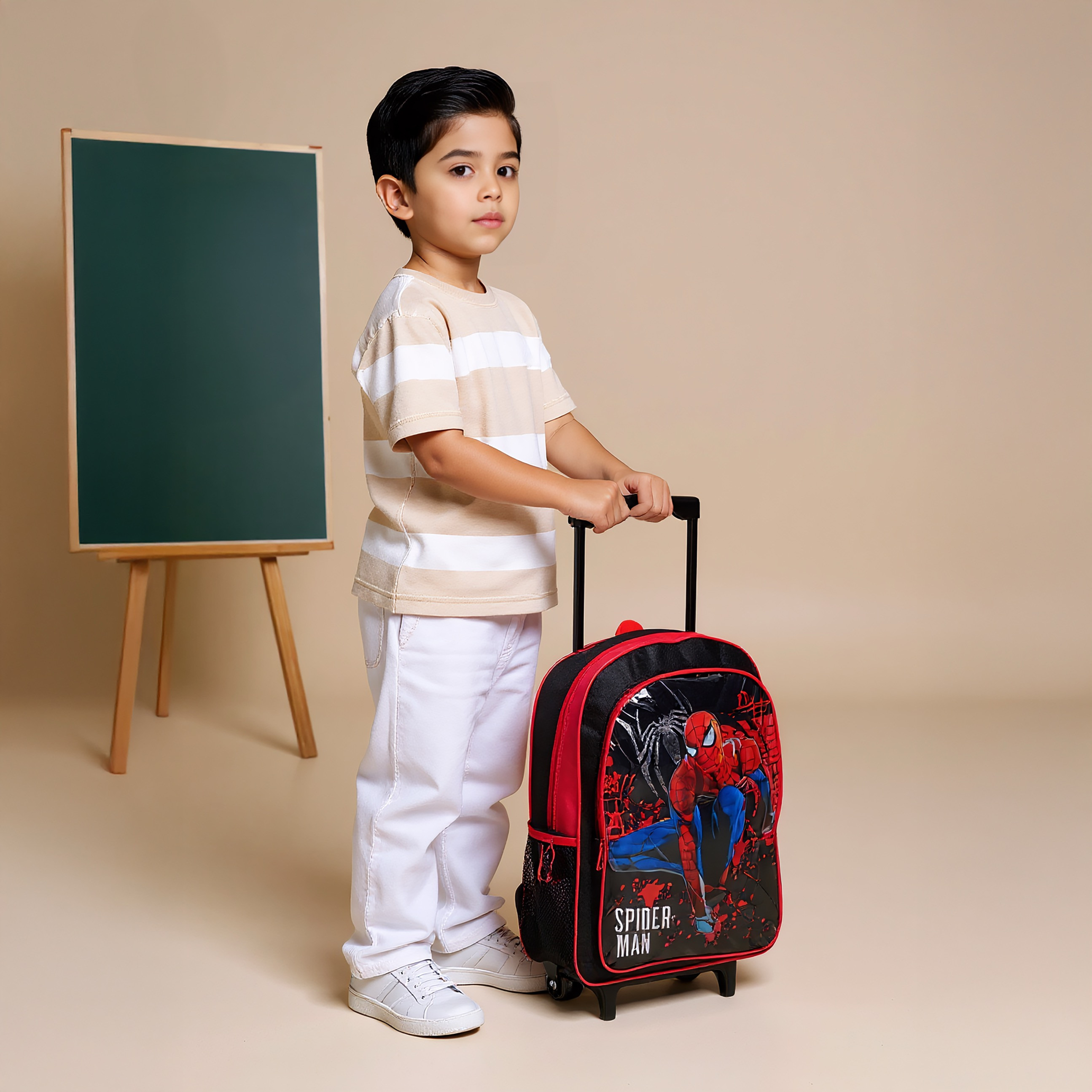 Marvel Spider-Man 5-Piece School Trolley Bag Set for Boys 5-8 Years with Lunch Bag and Pencil Pouch -school-bagsandbackpacks-trolleybags-image-4