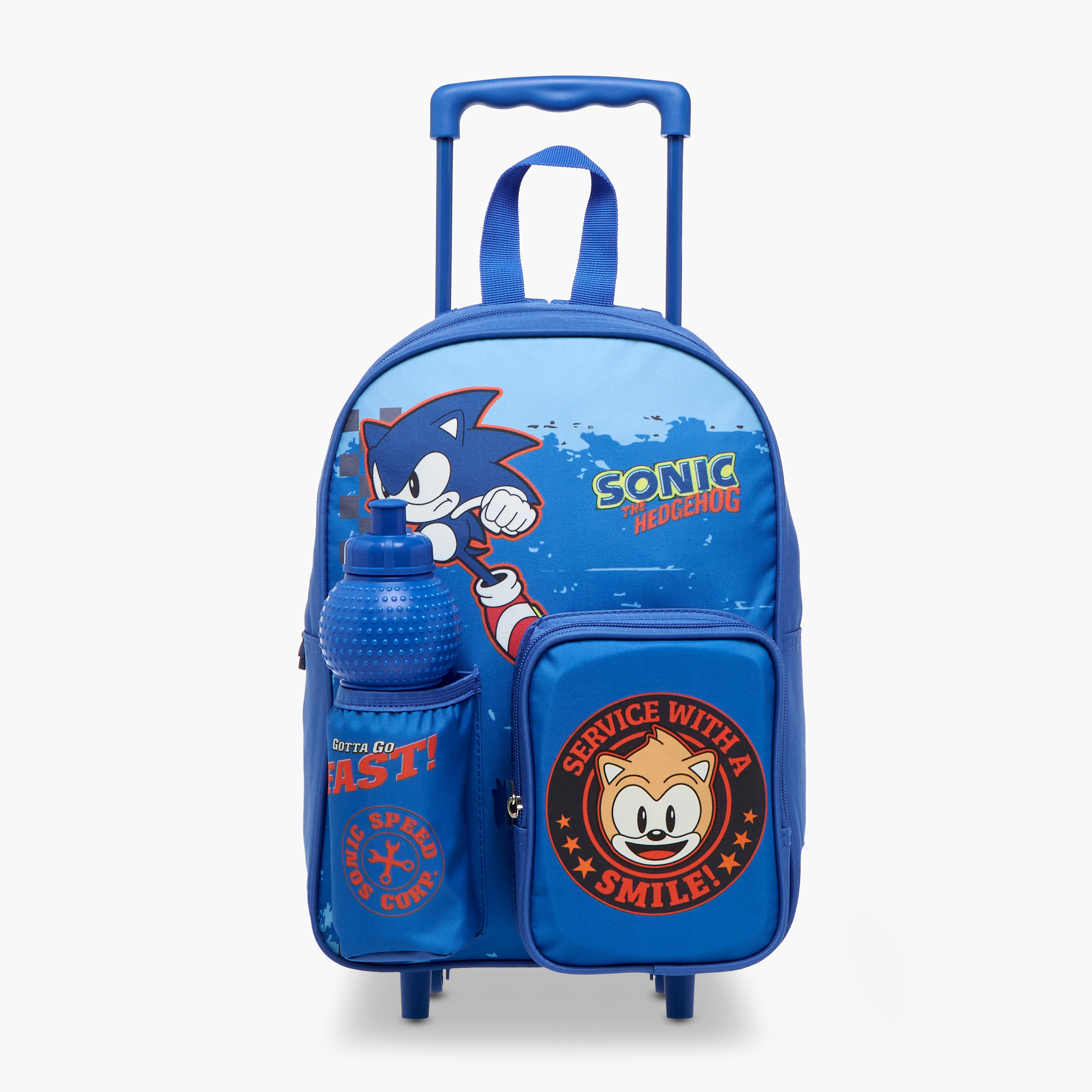 Sonic Printed 3-Piece Trolley Backpack Set - 14 inches-school-bagsandbackpacks-trolleybags-image-4