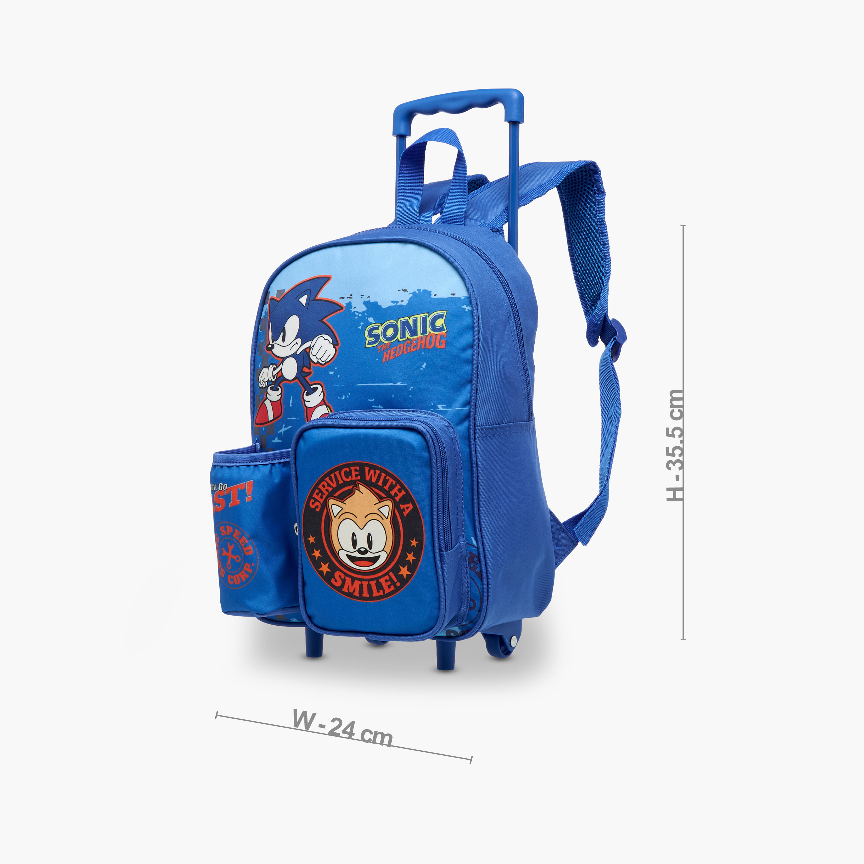 Sonic Printed 3-Piece Trolley Backpack Set - 14 inches-school-bagsandbackpacks-trolleybags-image-5