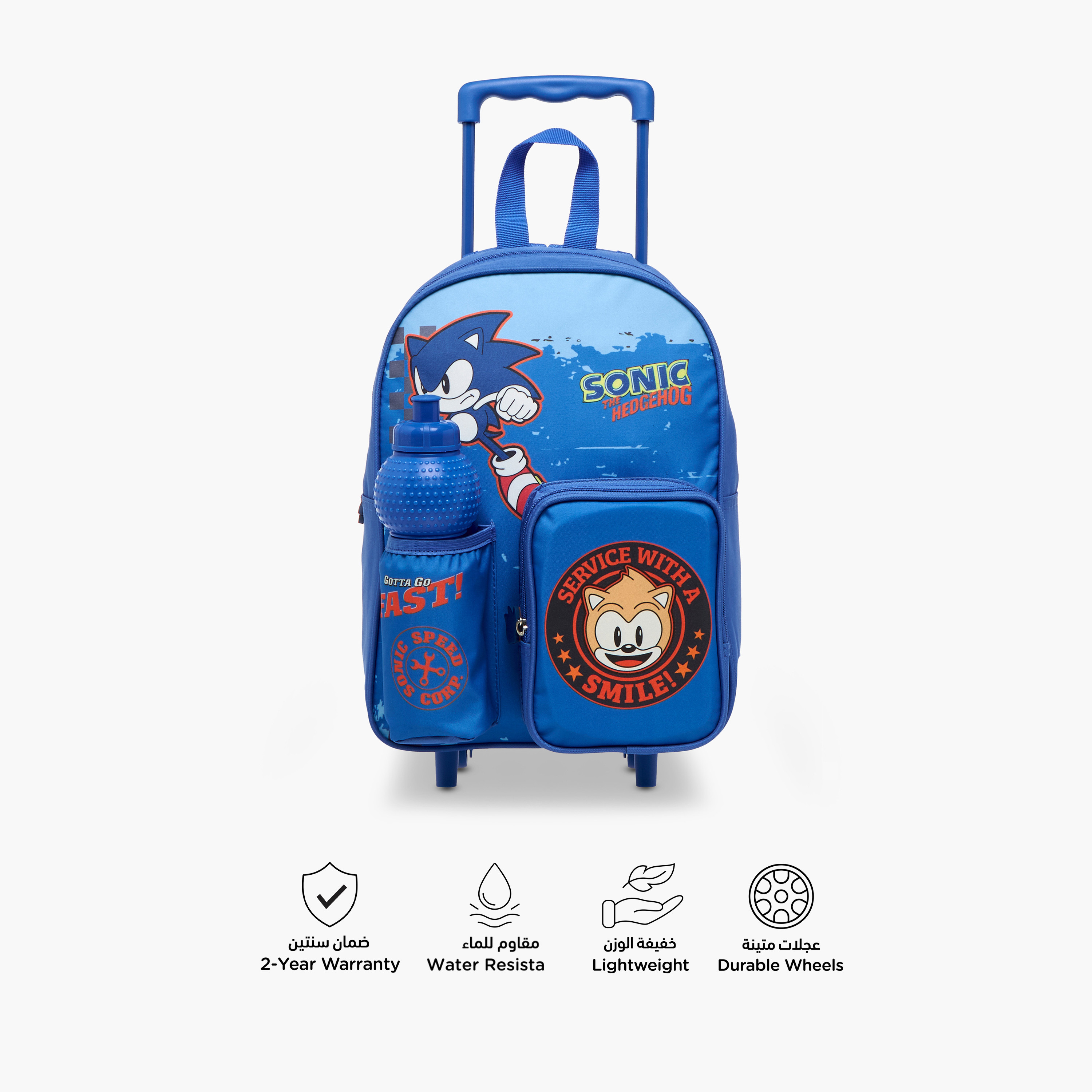Sonic Printed 3-Piece Trolley Backpack Set - 14 inches-school-bagsandbackpacks-trolleybags-image-7