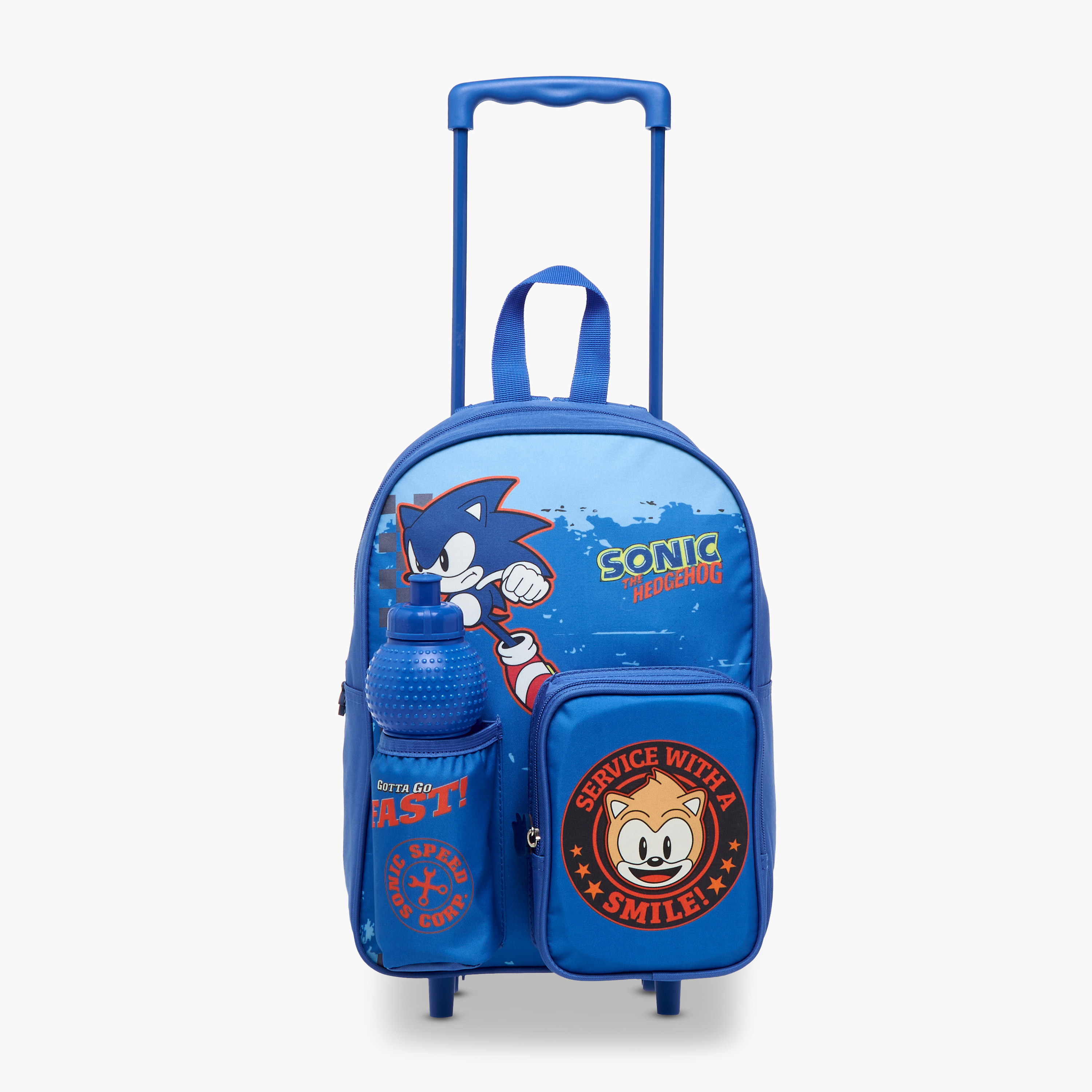 Sonic Printed 3-Piece Trolley Backpack Set - 14 inches-school-bagsandbackpacks-trolleybags-image-10