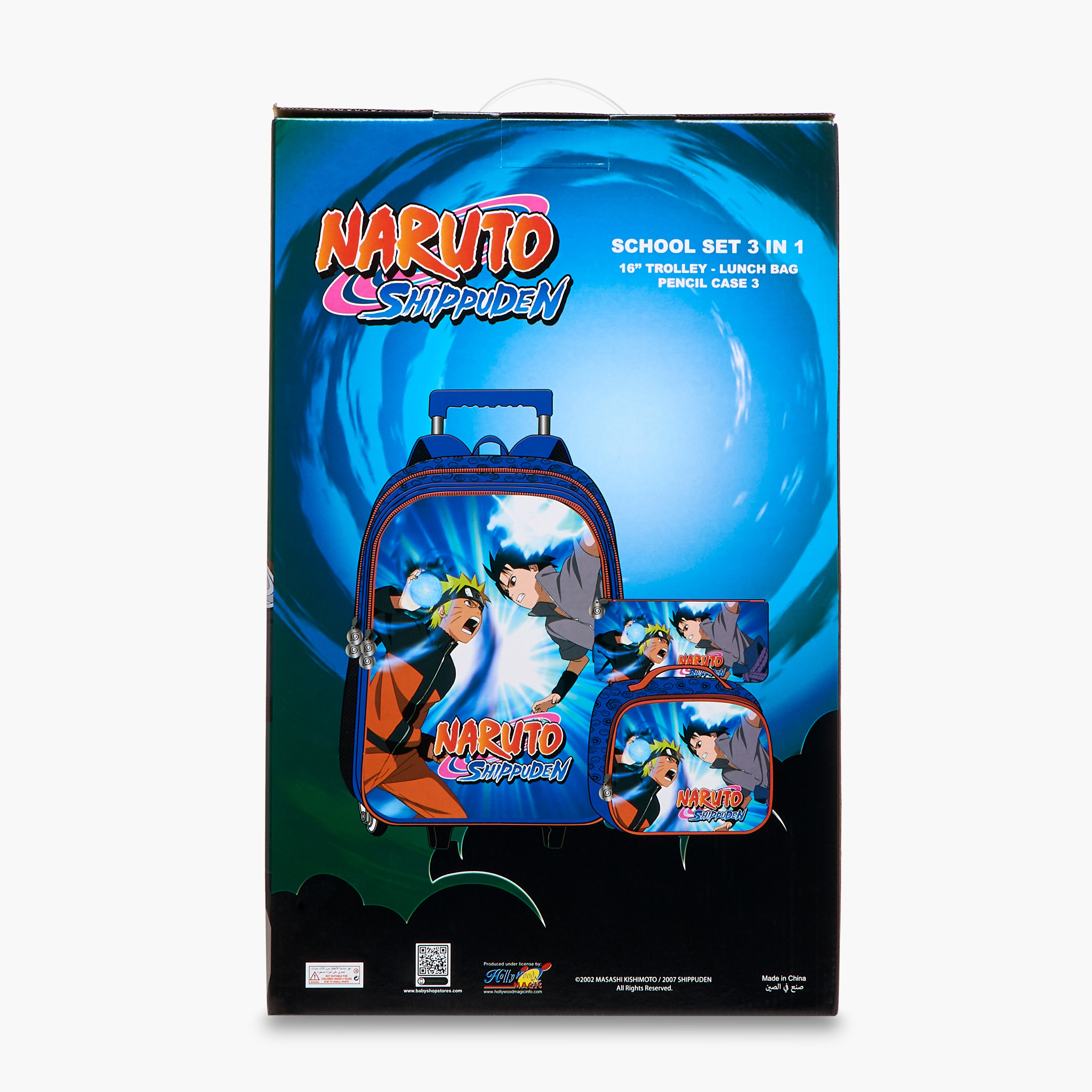 TV Tokyo Naruto Print 3-Piece Trolley Backpack Set - 16 inches-school-bagsandbackpacks-trolleybags-image-29