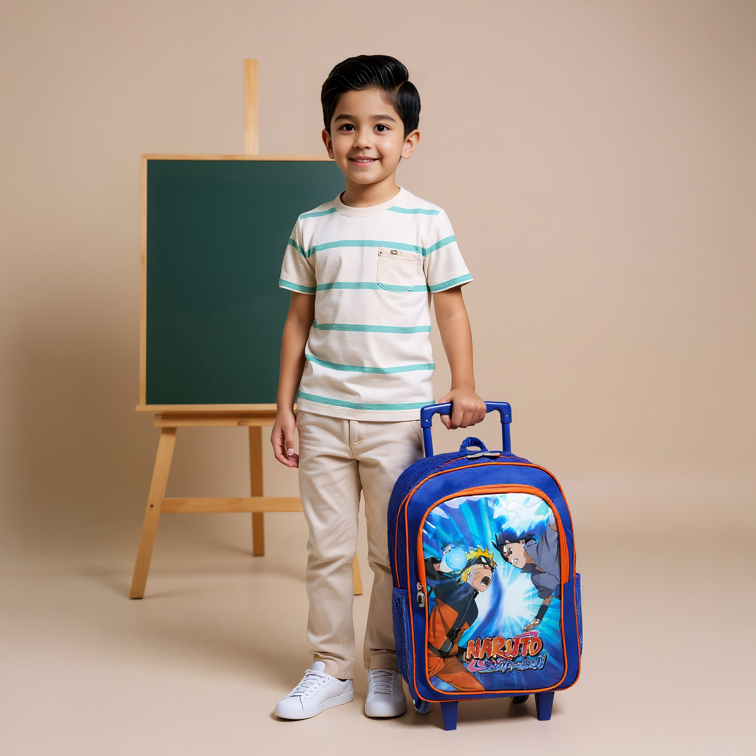 TV Tokyo Naruto Print 3-Piece Trolley Backpack Set - 16 inches-school-bagsandbackpacks-trolleybags-image-2