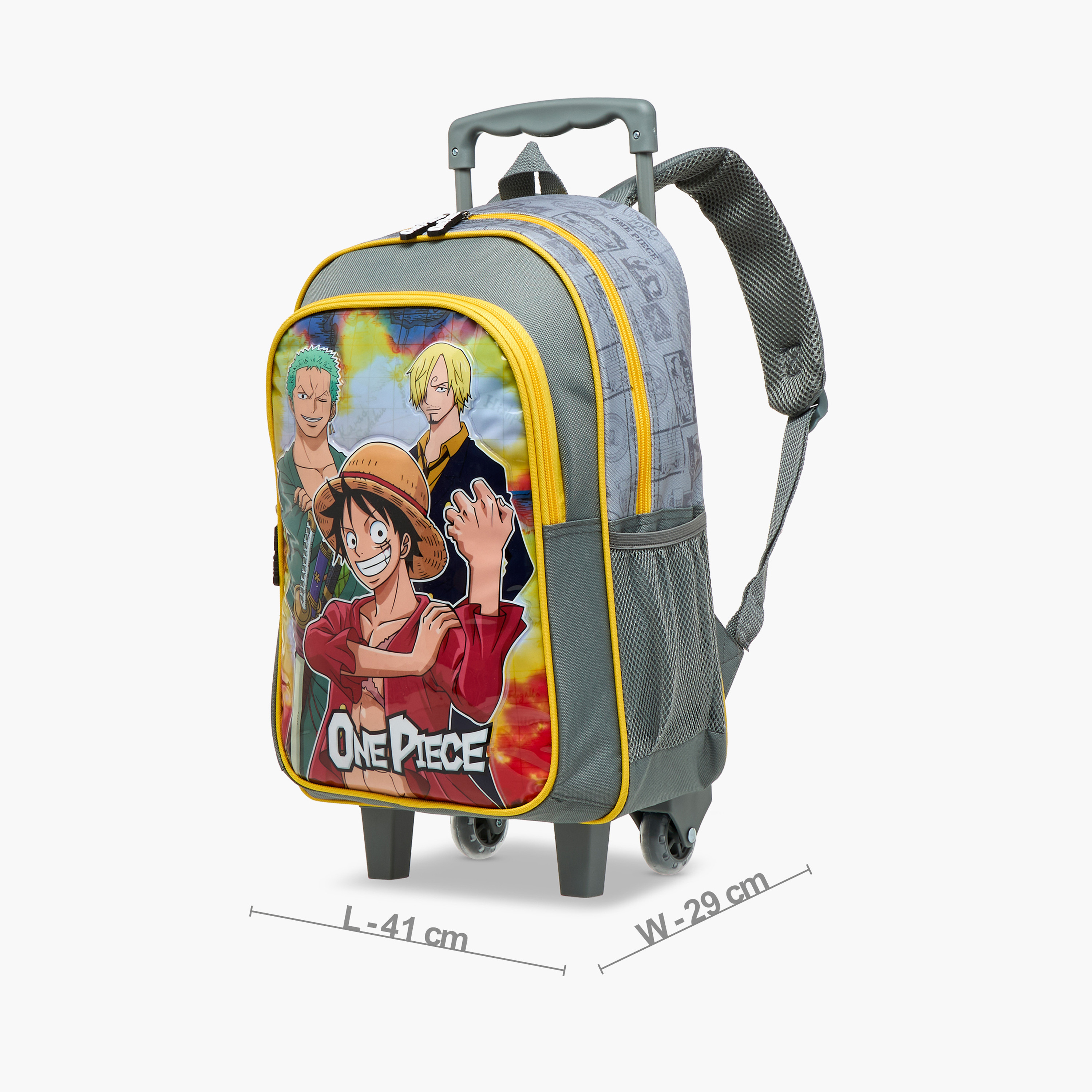 Toei Animation One Piece Print 5-Piece Trolley Backpack Set-school-bagsandbackpacks-trolleybags-image-3