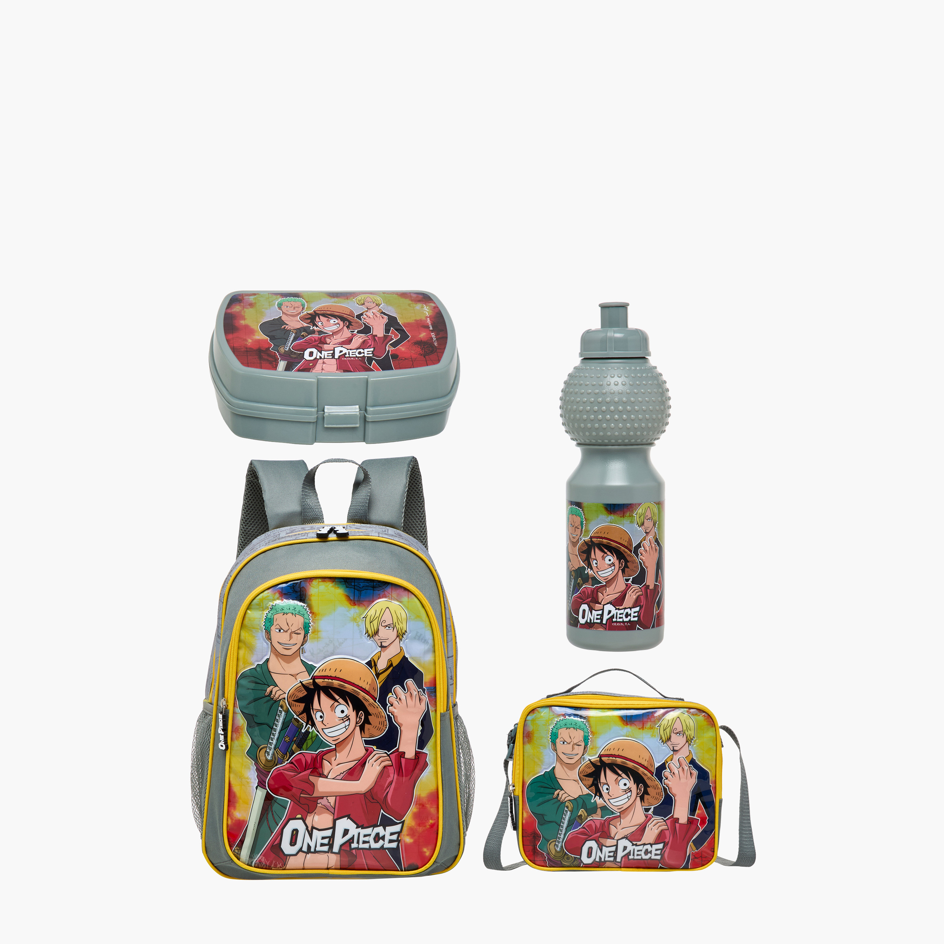 Toei Animation One Piece Print 5-Piece Trolley Backpack Set-school-bagsandbackpacks-trolleybags-image-1