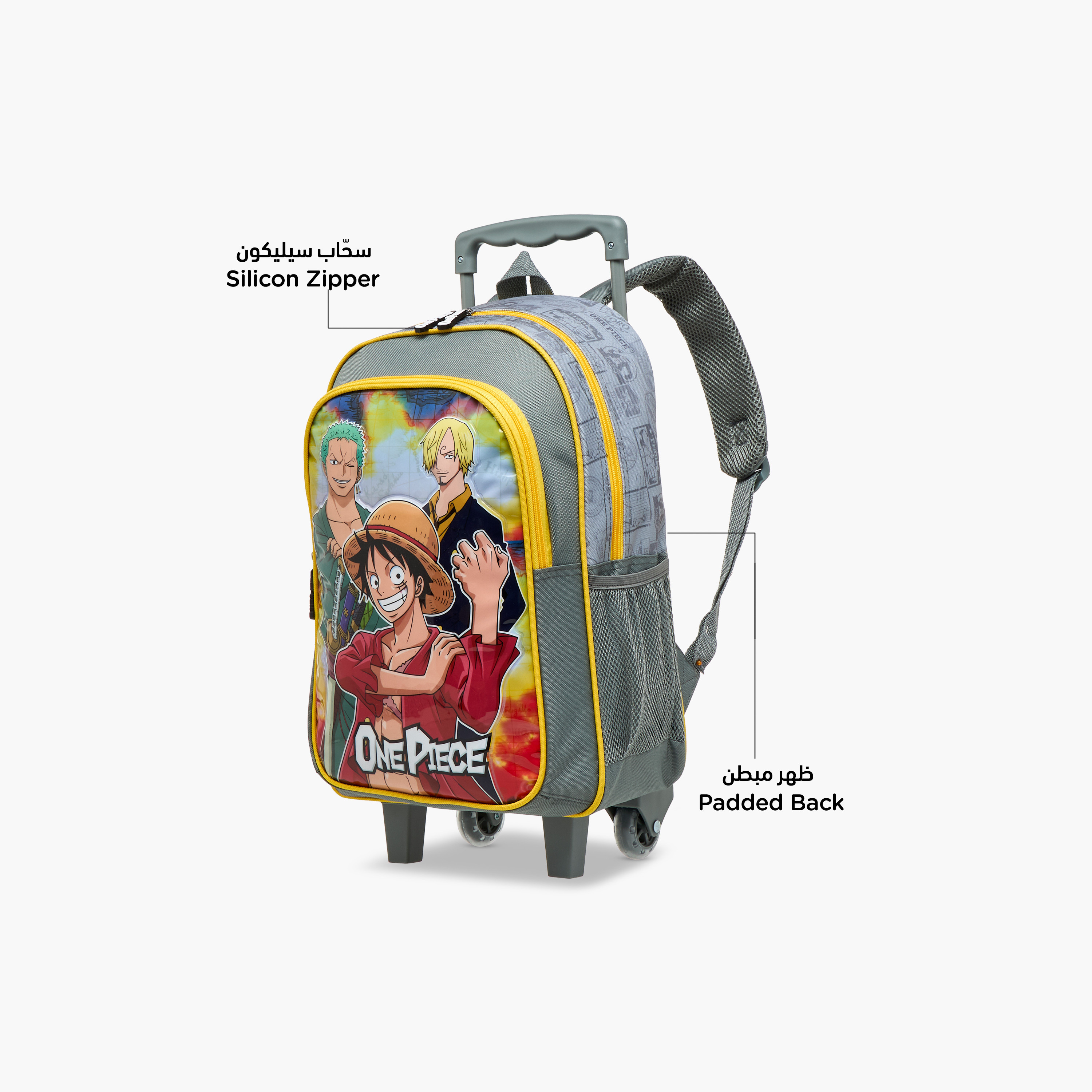 Toei Animation One Piece Print 5-Piece Trolley Backpack Set-school-bagsandbackpacks-trolleybags-image-7