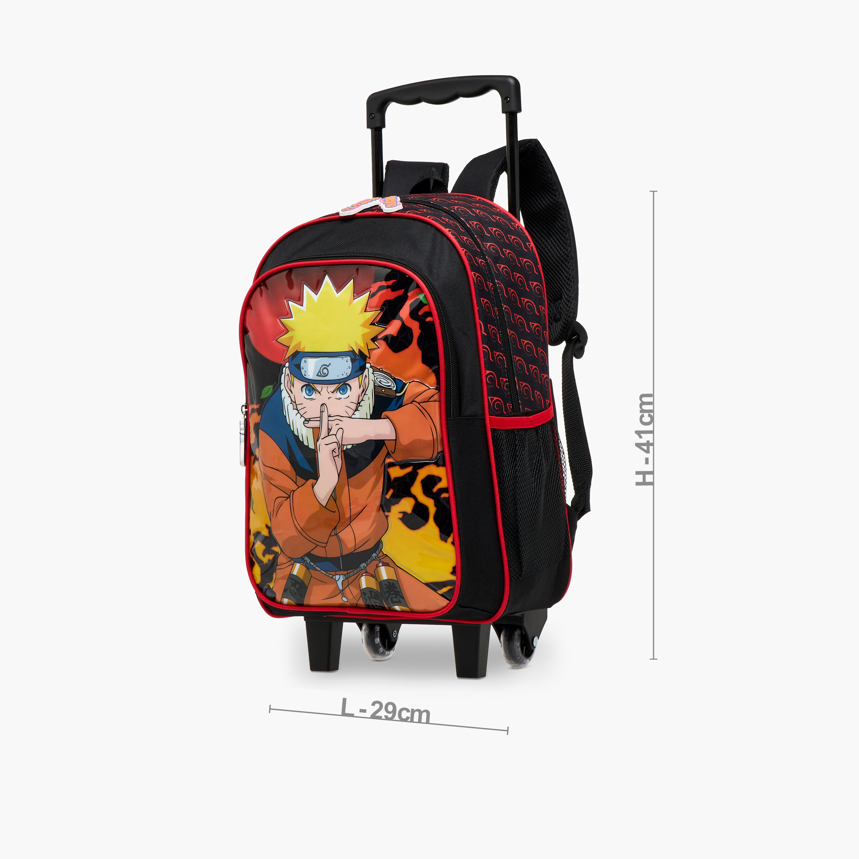 TV Tokyo Naruto Print 5-Piece Trolley Backpack Set - 16 inches-school-bagsandbackpacks-trolleybags-image-3