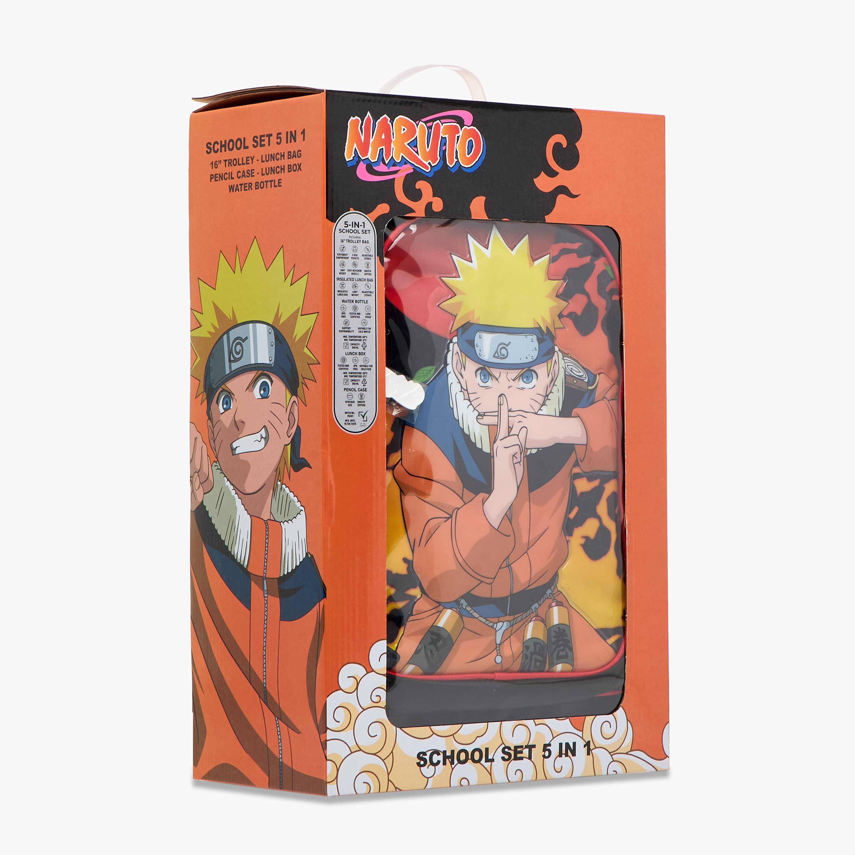TV Tokyo Naruto Print 5-Piece Trolley Backpack Set - 16 inches-school-bagsandbackpacks-trolleybags-image-30