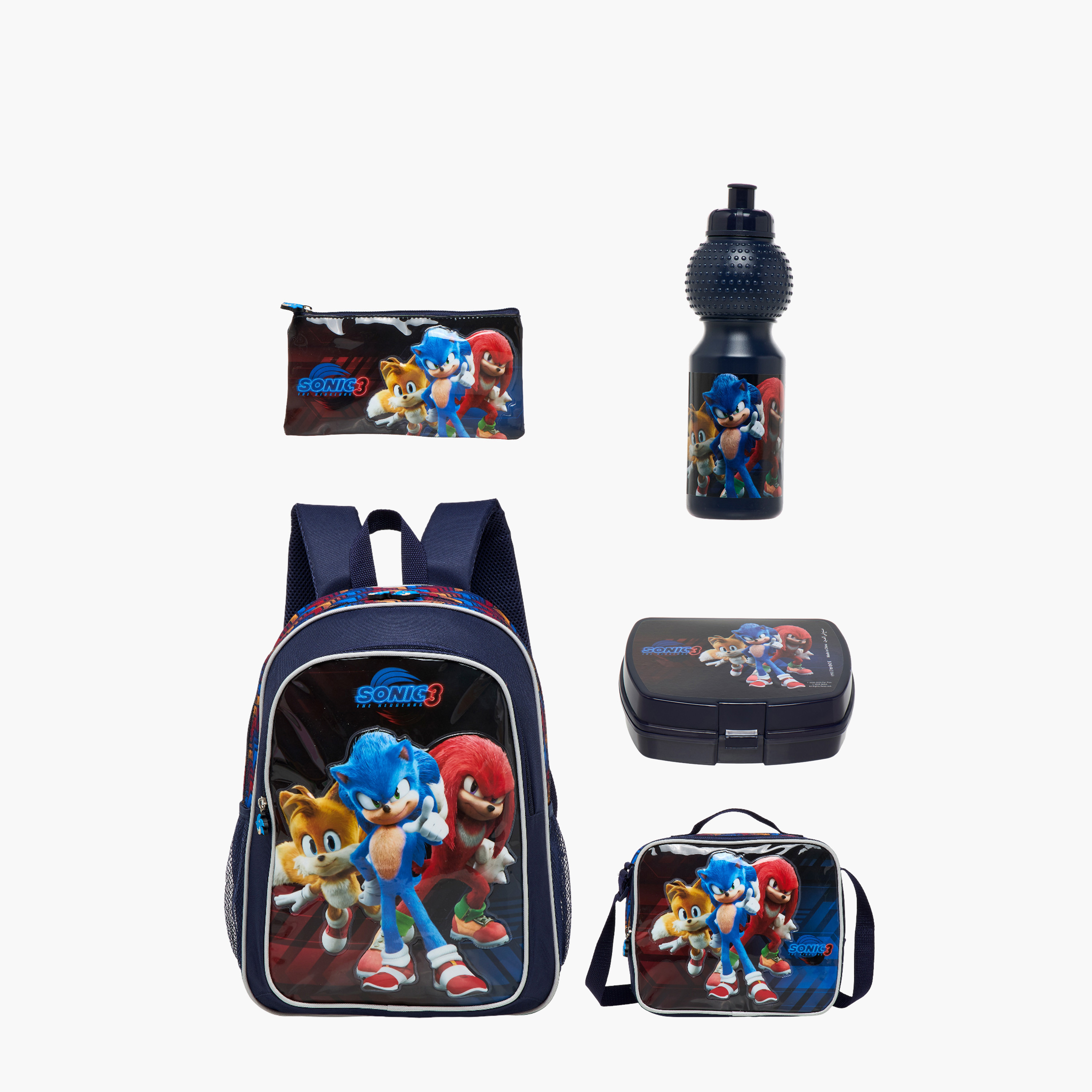 Sonic the Hedgehog Print 5-Piece Backpack Set - 16 inches-school-bagsandbackpacks-backpacks-image-1