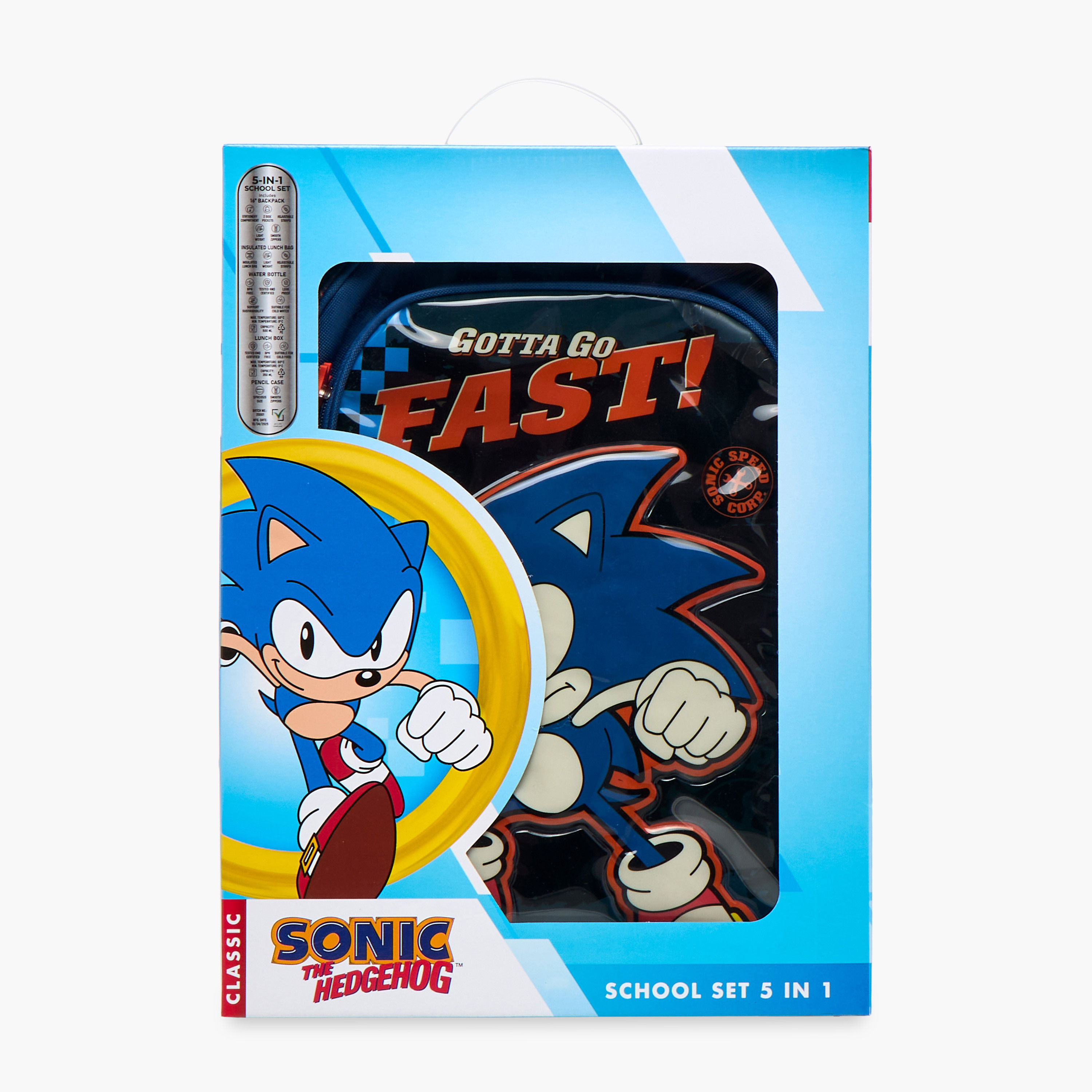 Sonic the Hedgehog Print 5-Piece Backpack Set - 16 inches-school-bagsandbackpacks-backpacks-image-24
