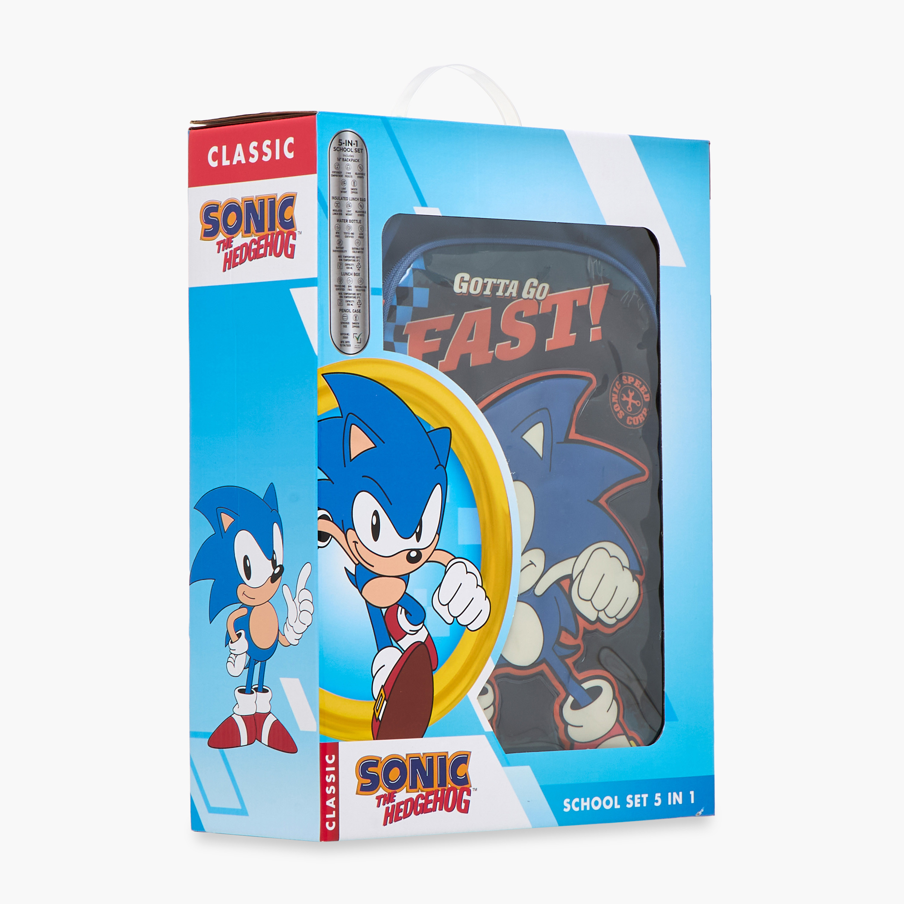 Sonic the Hedgehog Print 5-Piece Backpack Set - 16 inches-school-bagsandbackpacks-backpacks-image-25
