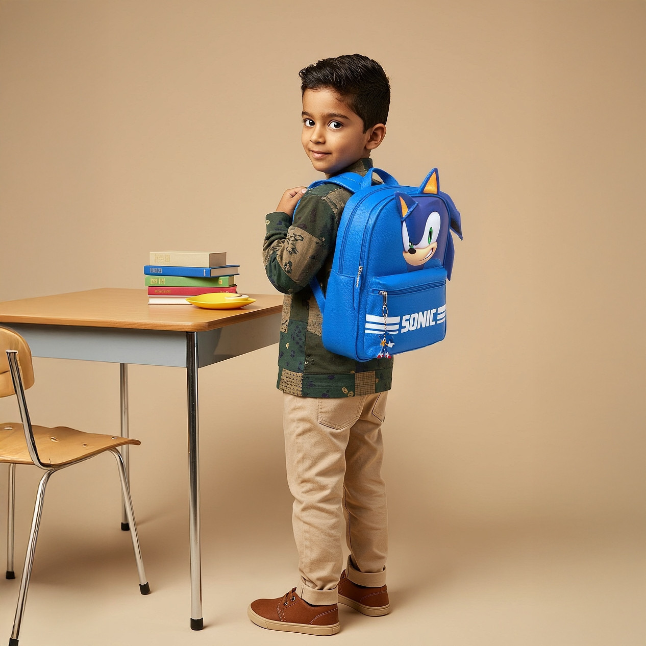 شنطة ظهر بأحزمة قابلة للتعديل وسحاب إغلاق وزخارف سونيك ذا هيدجهوج - 15 بوصة-school-bagsandbackpacks-backpacks-image-3
