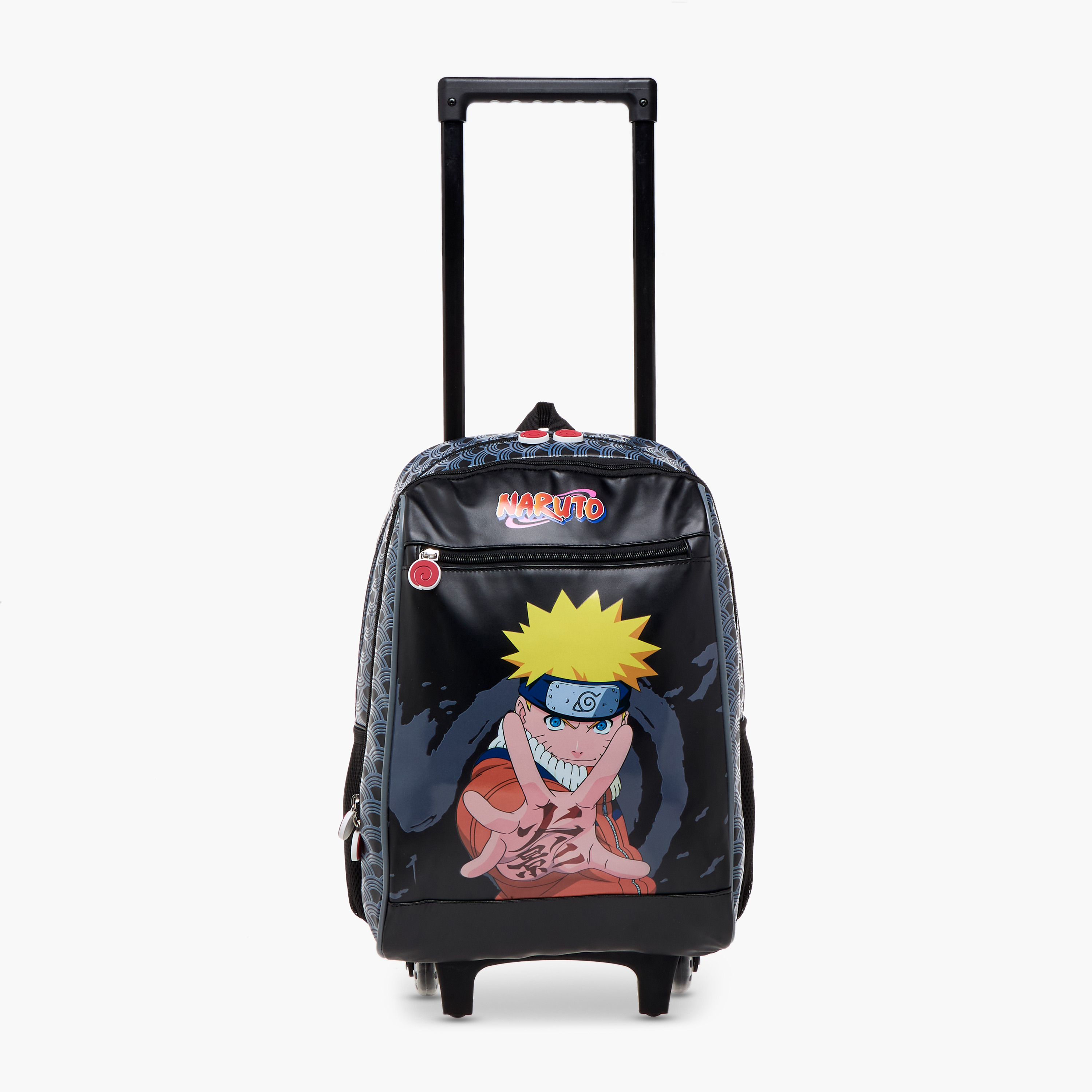 TV Tokyo Naruto Print Trolley Backpack with Retractable Handle - 16 inches-school-bagsandbackpacks-trolleybags-image-7