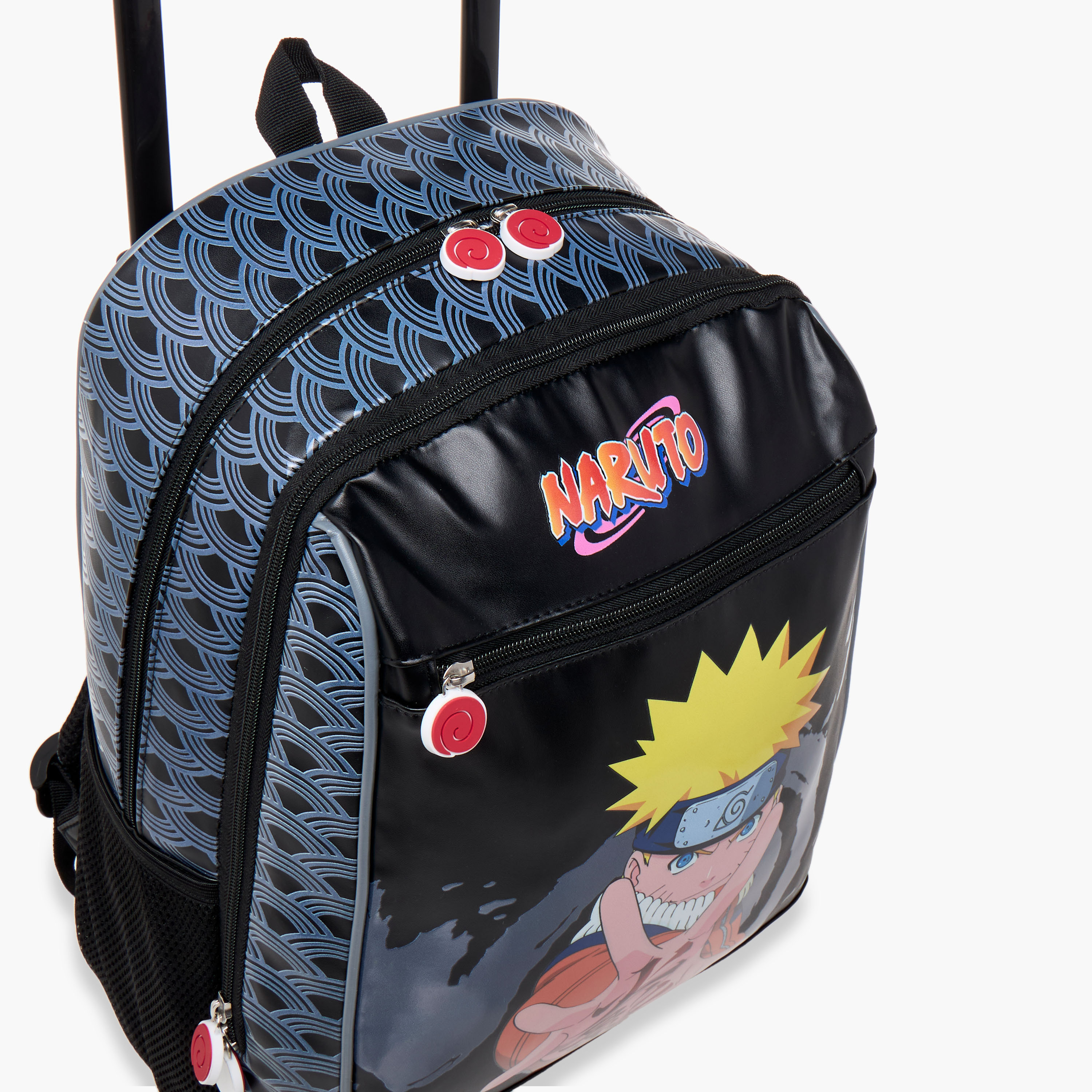 TV Tokyo Naruto Print Trolley Backpack with Retractable Handle - 16 inches-school-bagsandbackpacks-trolleybags-image-8