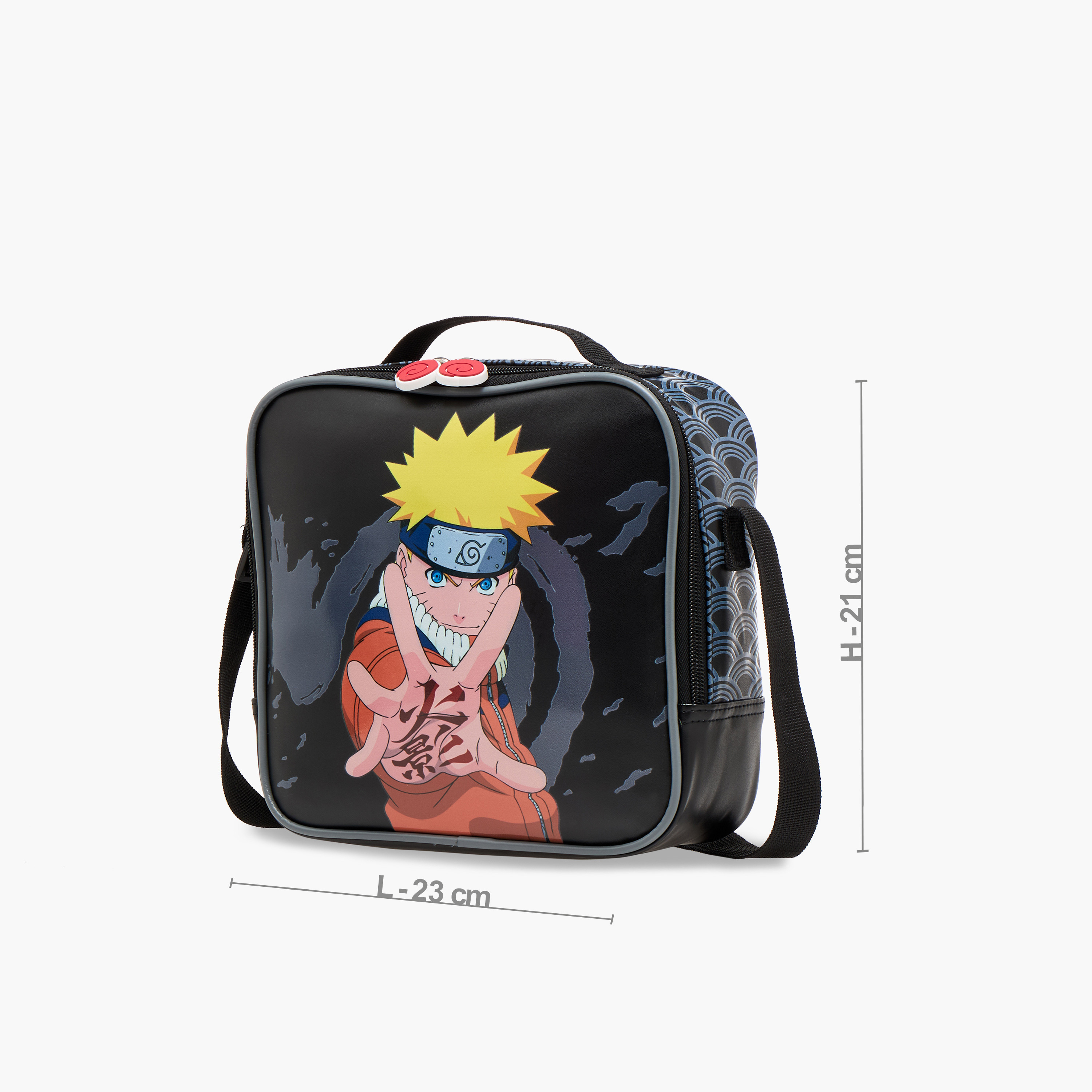 TV Tokyo Naruto Print Lunch Bag with Zip Closure-school-lunchessentials-lunchbags-image-2
