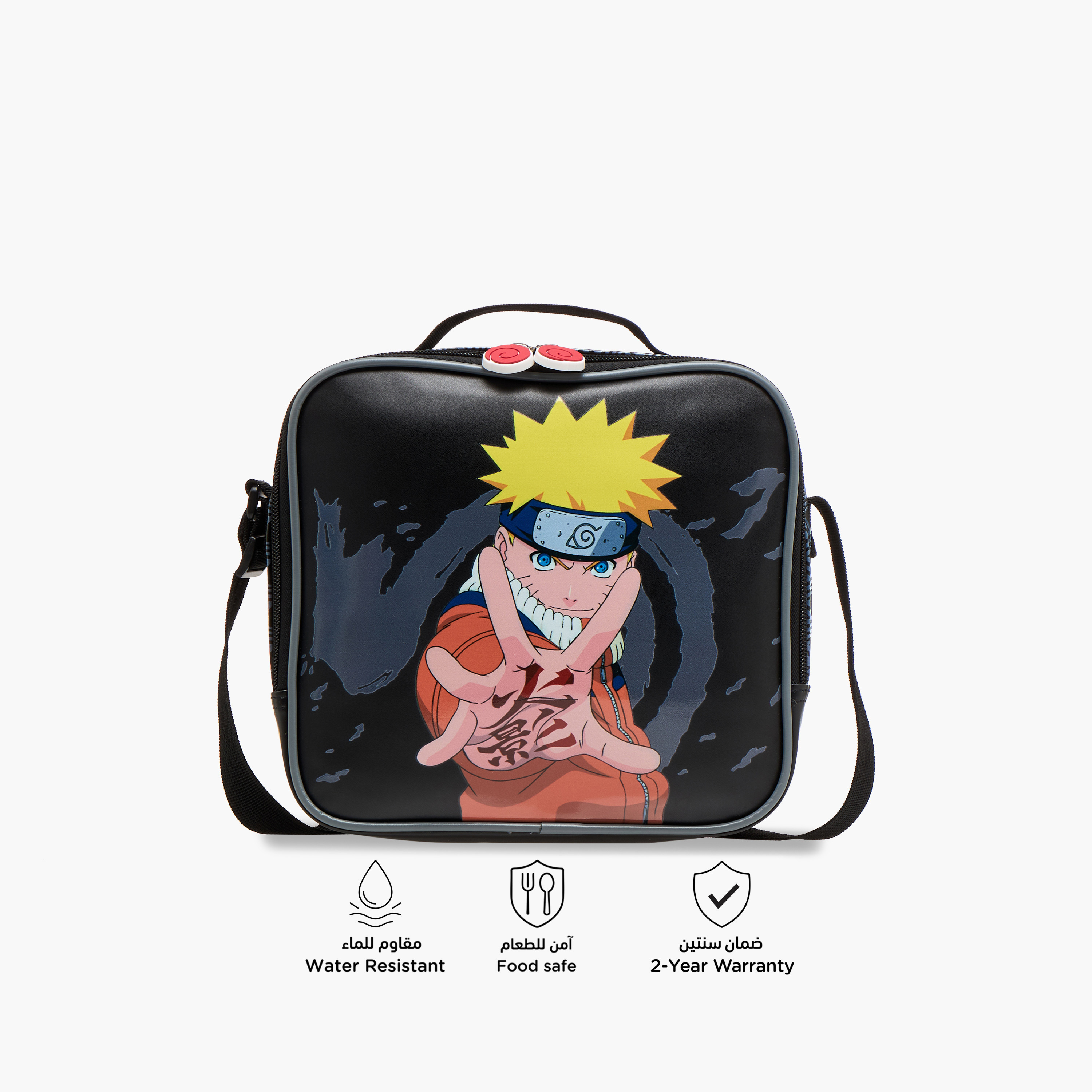 TV Tokyo Naruto Print Lunch Bag with Zip Closure-school-lunchessentials-lunchbags-image-4