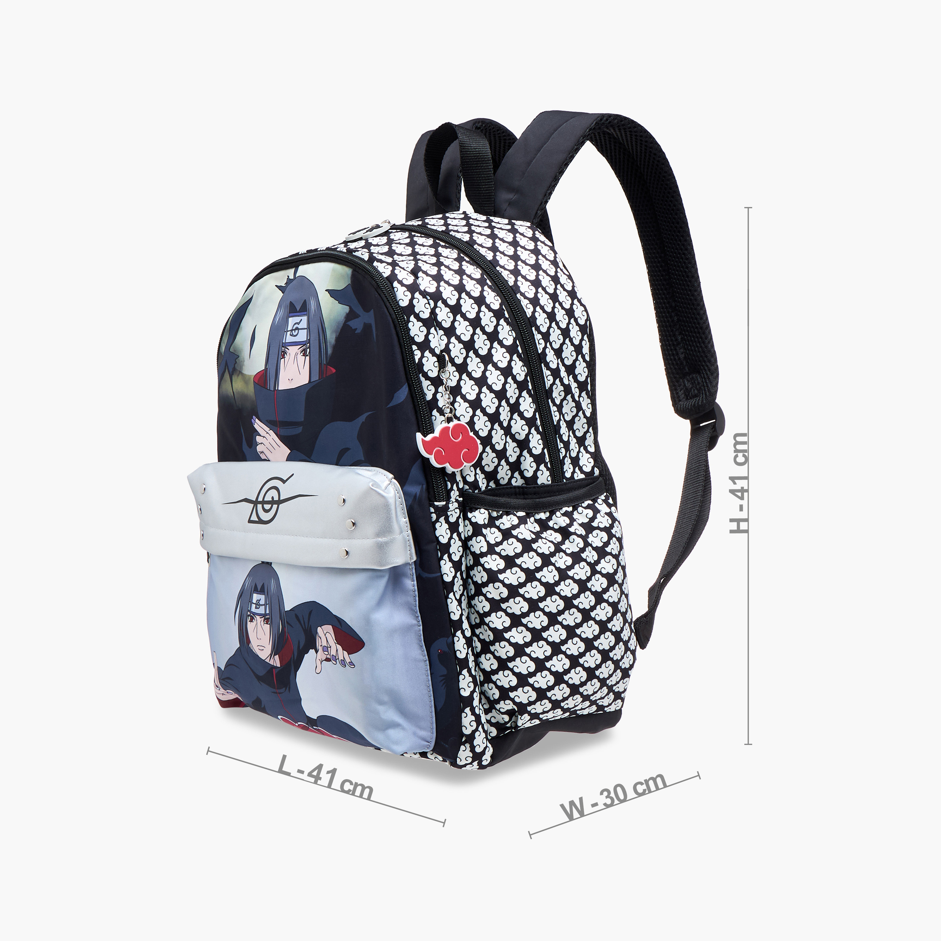 TV Tokyo Naruto Print Backpack with Adjustable Straps and Zip Closure - 16 inches-school-bagsandbackpacks-backpacks-image-2