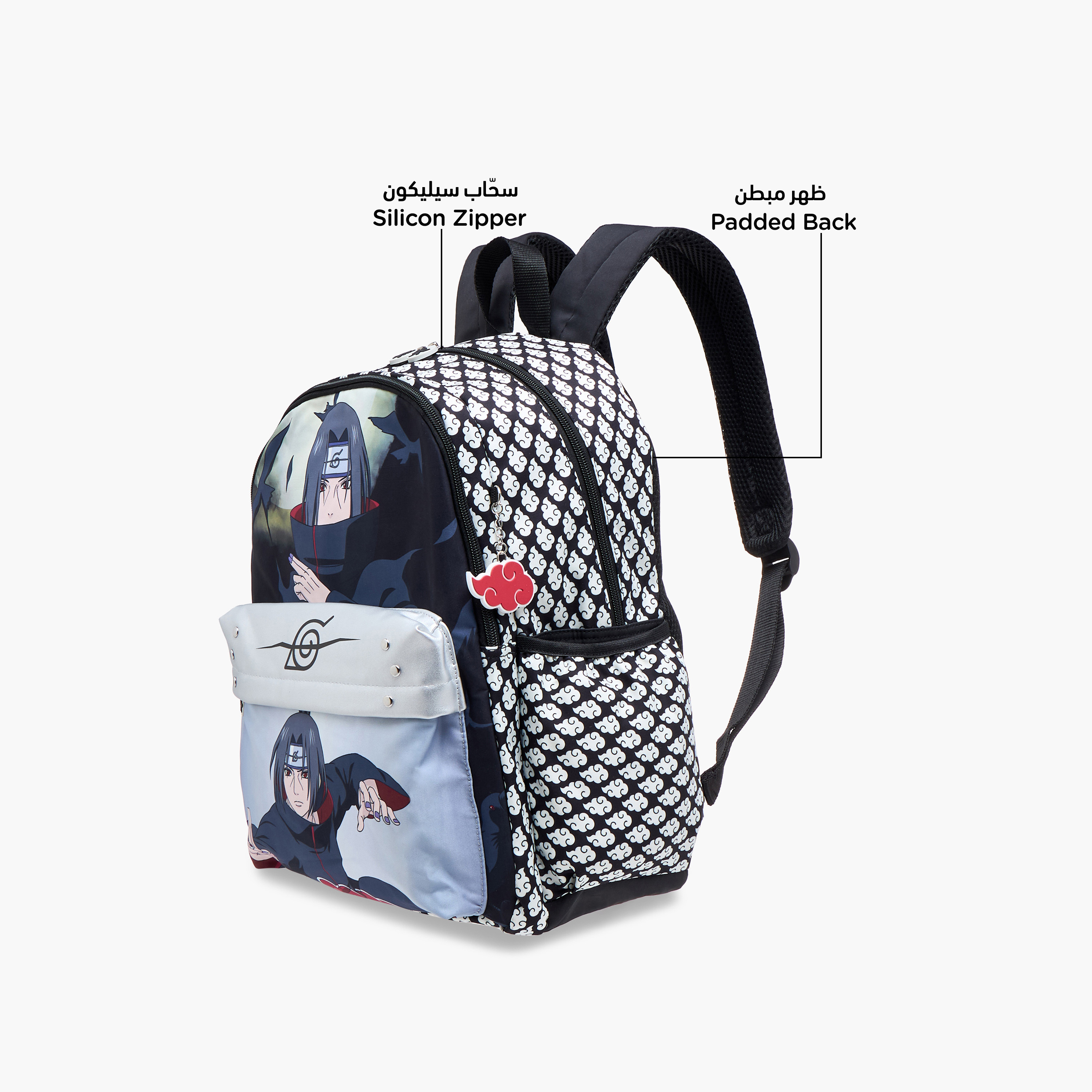 TV Tokyo Naruto Print Backpack with Adjustable Straps and Zip Closure - 16 inches-school-bagsandbackpacks-backpacks-image-6